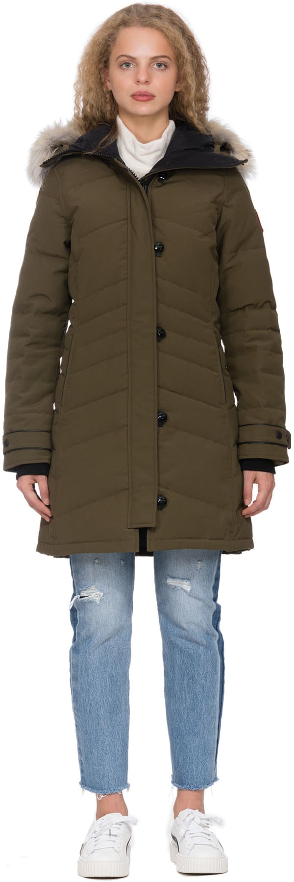 Canada goose lorette hot sale parka military green