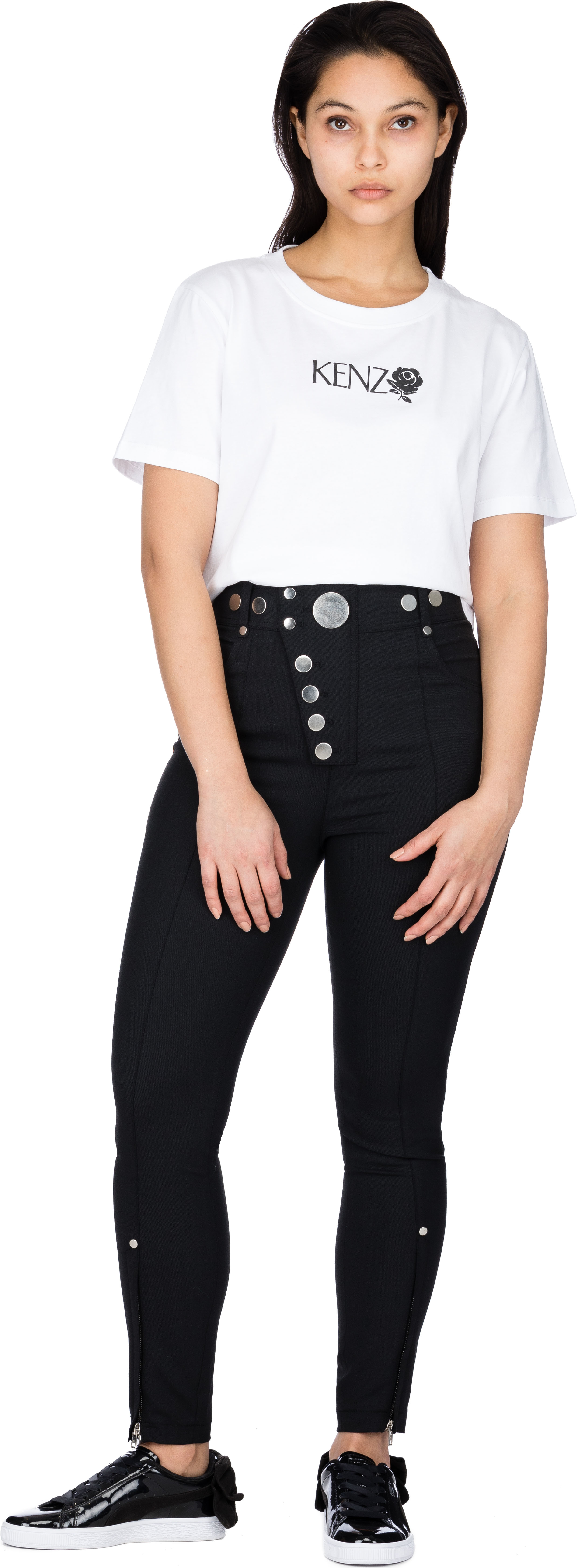 puma basket bow black