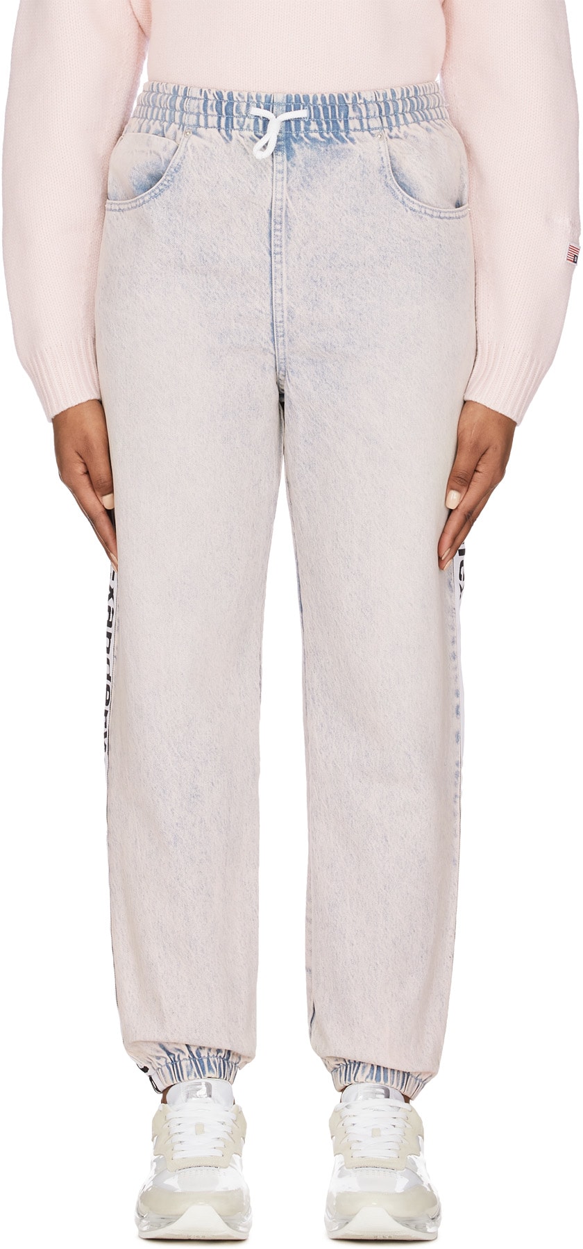alexander wang logo tape jogger