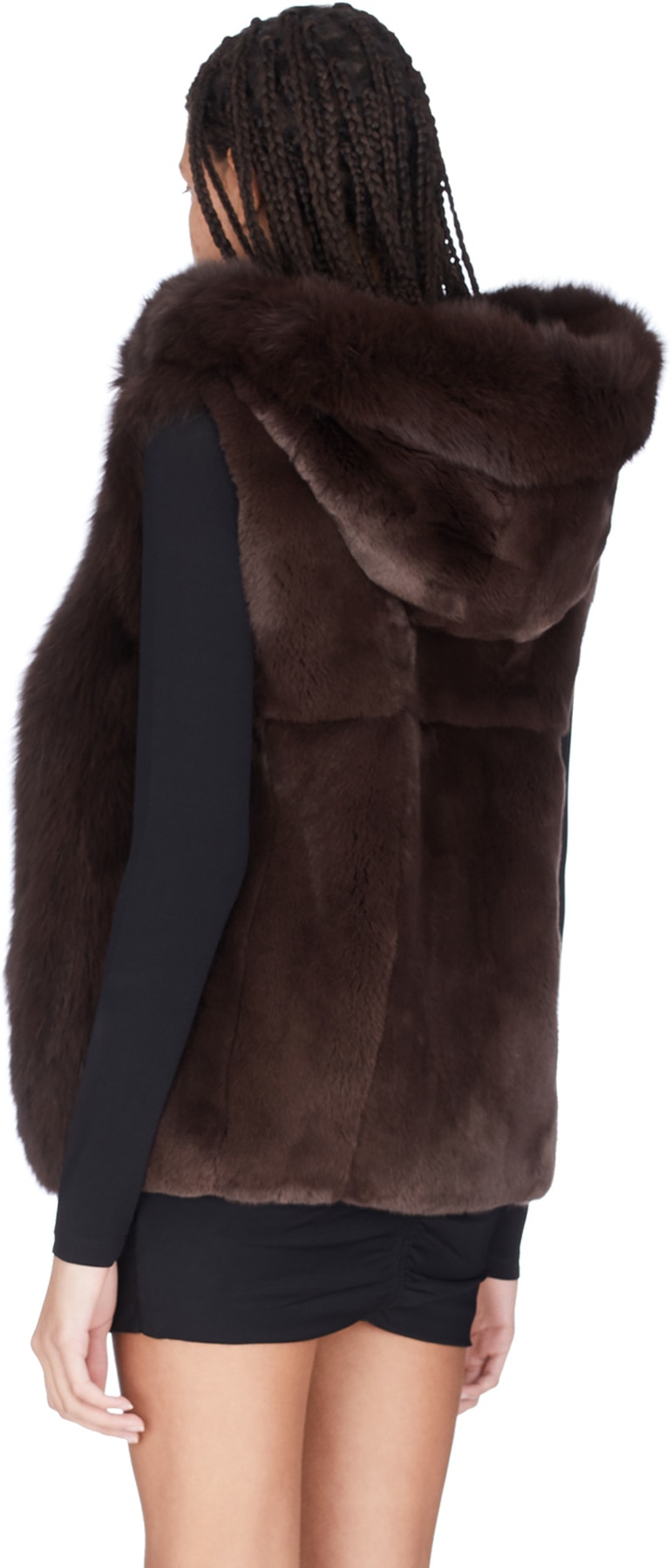 Fur & Shearling Coats Yves Salomon - Chinchilla Rex rabbit fur vest -  6WYG70480REUN