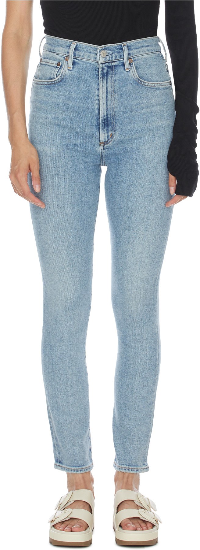 AGOLDE Pinch Waist Ultra High Rise Skinny Jeans influenceu