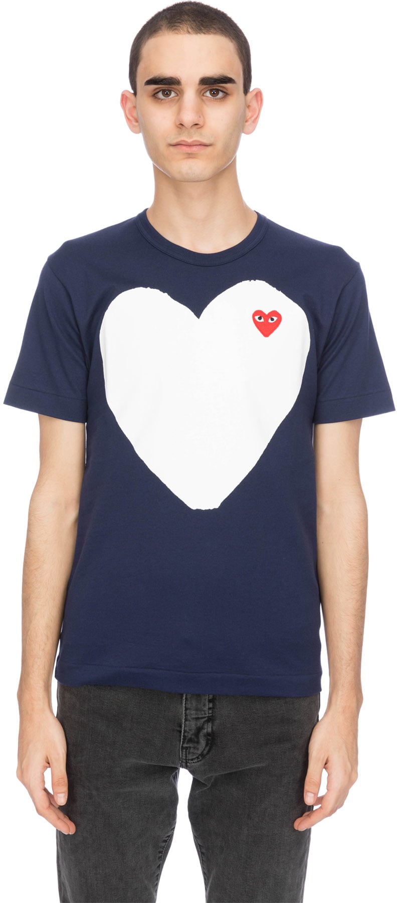 comme des garcons play navy