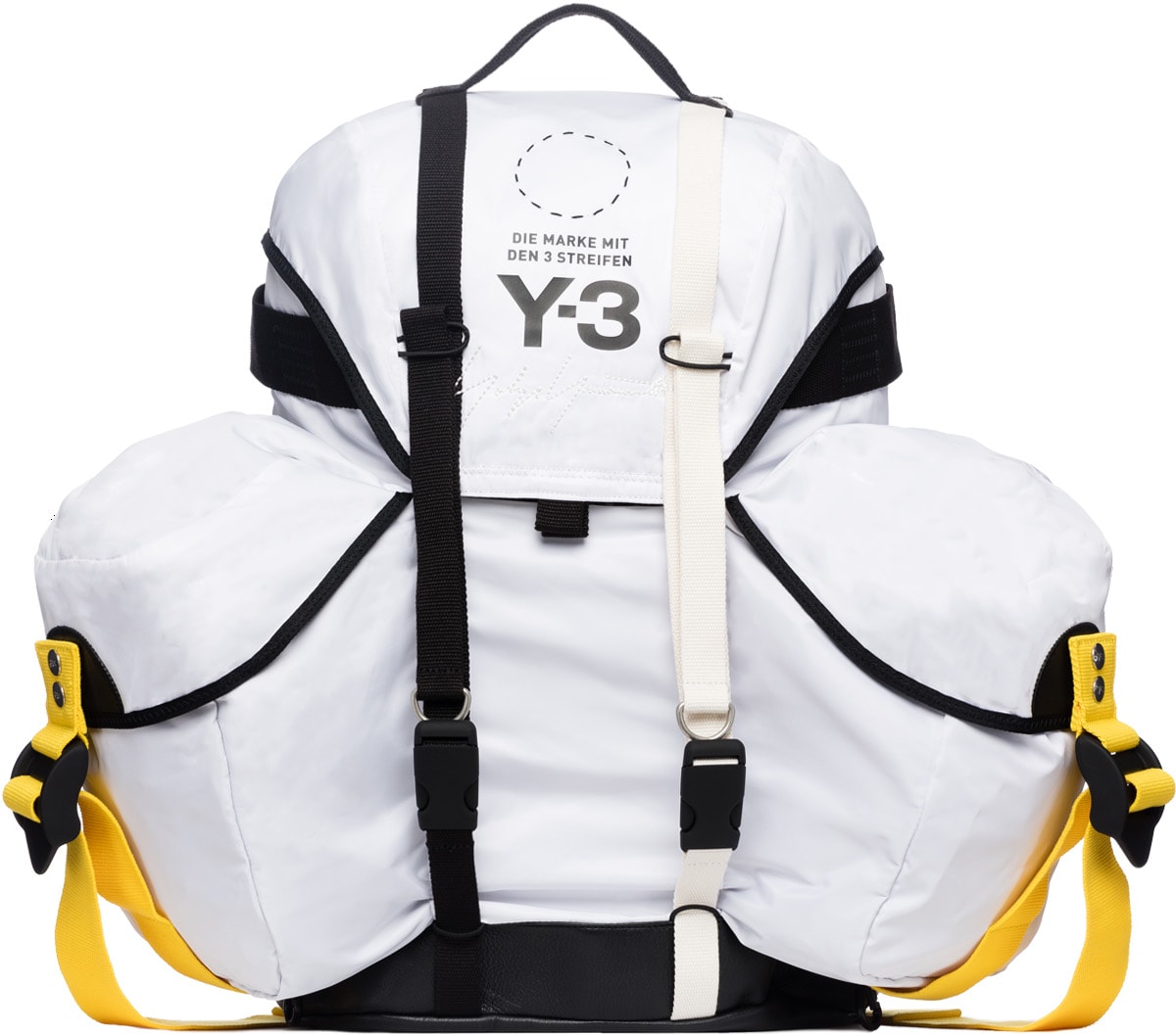 y3 backpack white