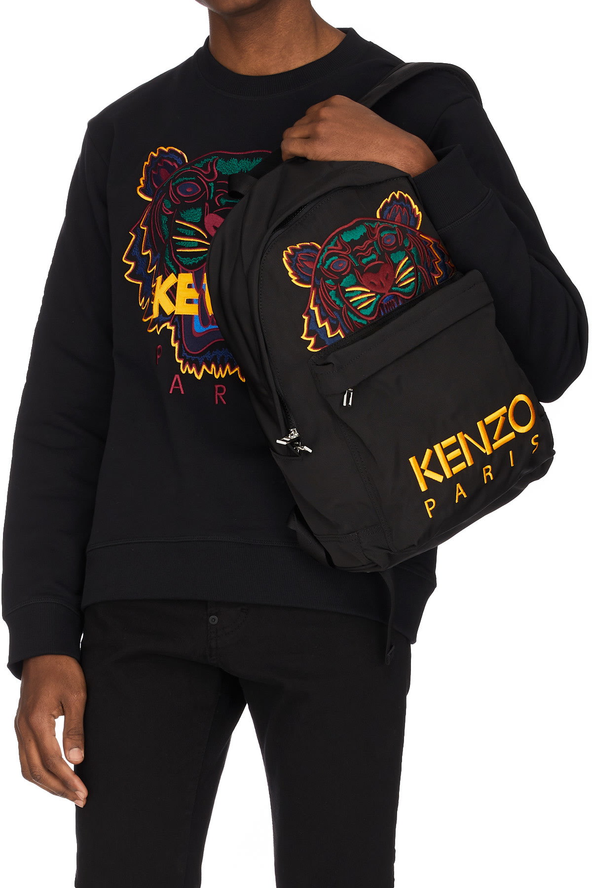 kenzo large tiger canvas backpack