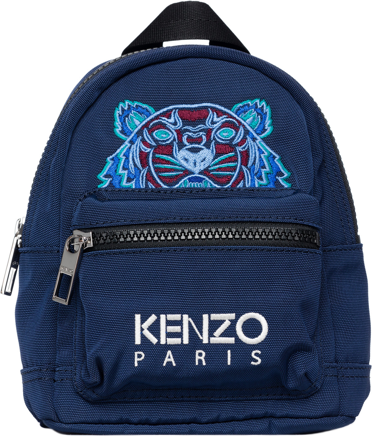 Kenzo: Mini Tiger Canvas Backpacks - Navy Blue | influenceu