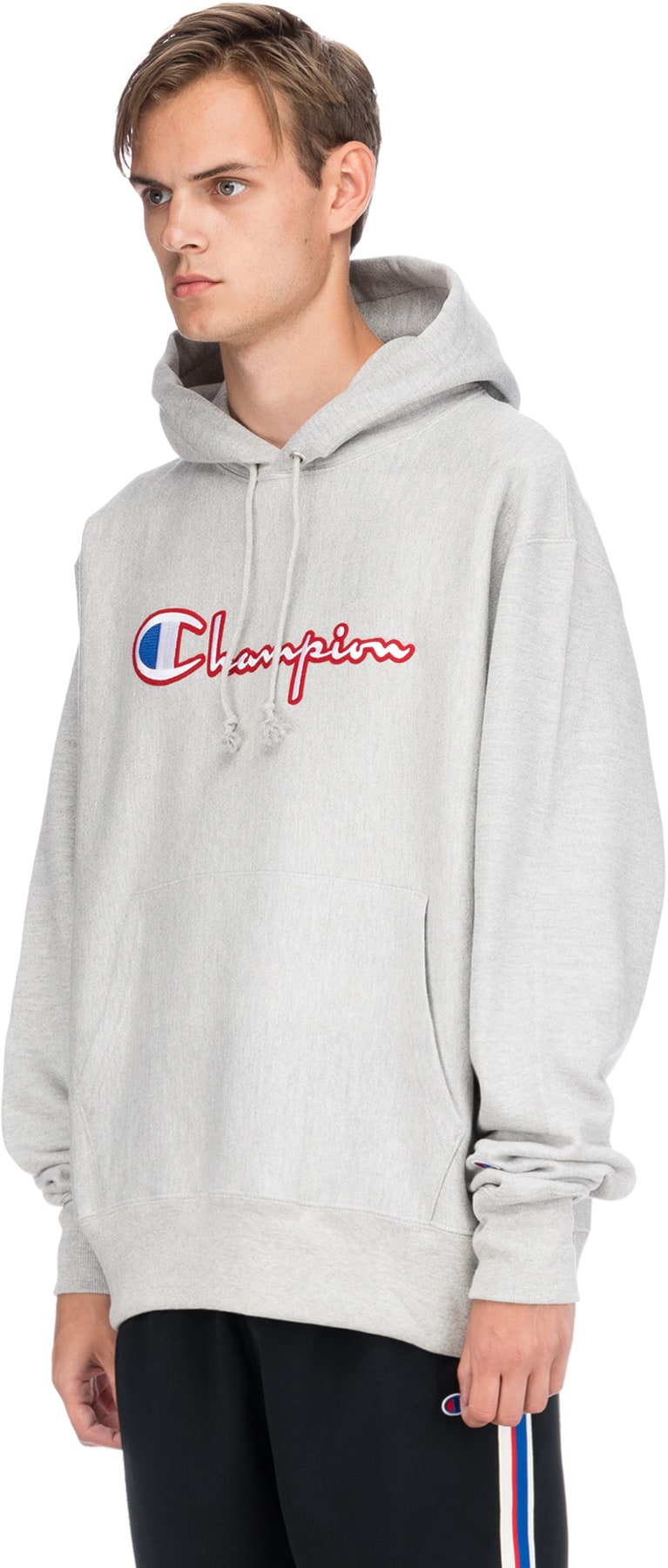 champion satin script hoodie