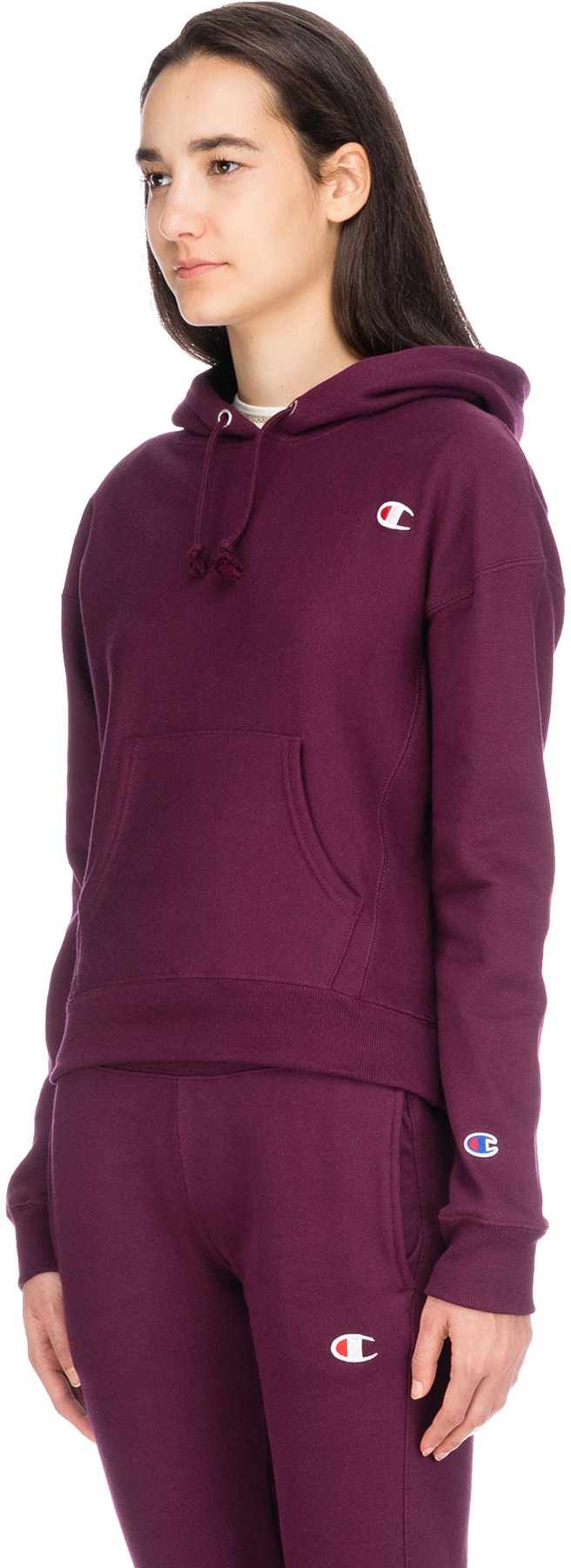 champion reverse weave dark berry hoodie