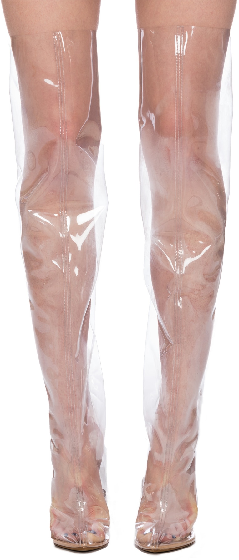 Yeezy transparent pvc tubular hot sale boots