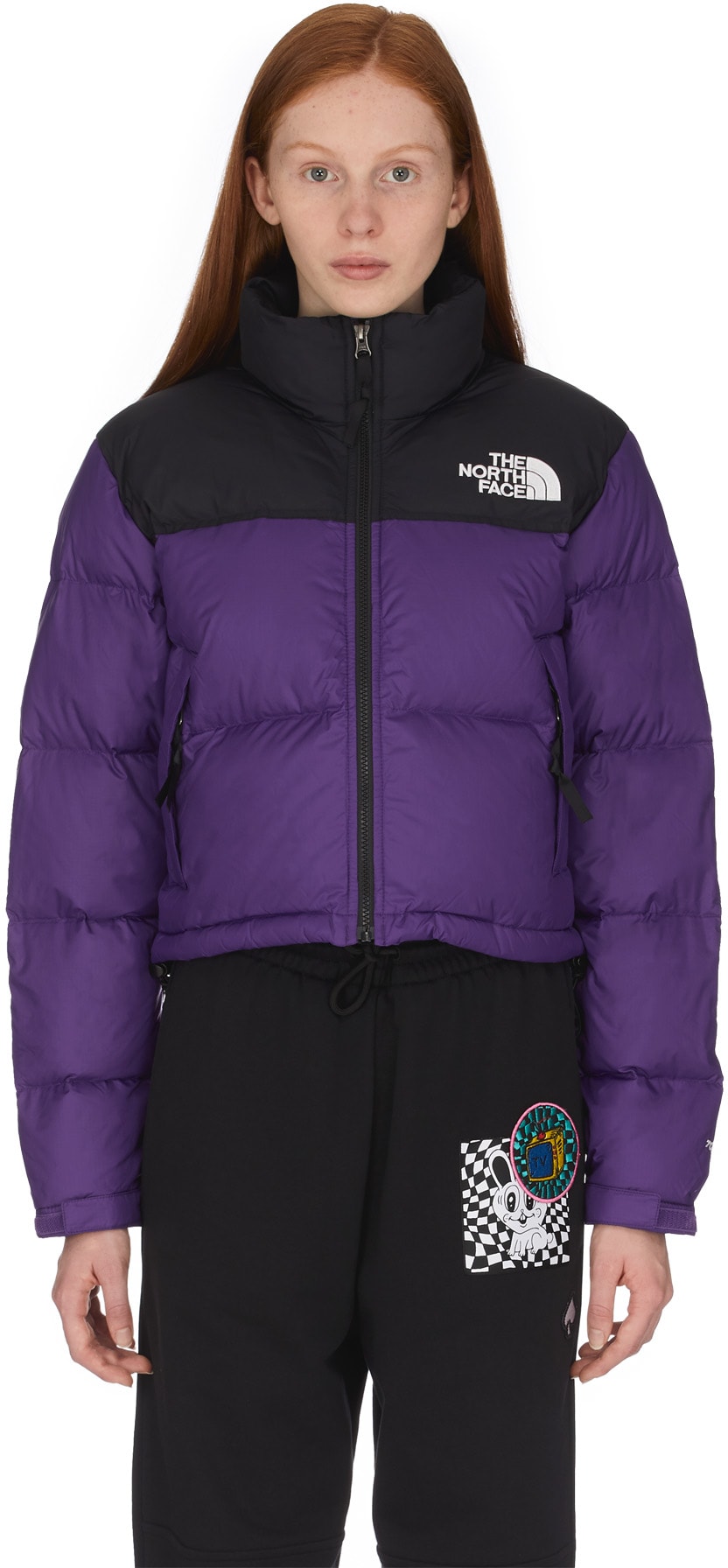 The North Face Nuptse Crop Jacket Hero Purple Influenceu