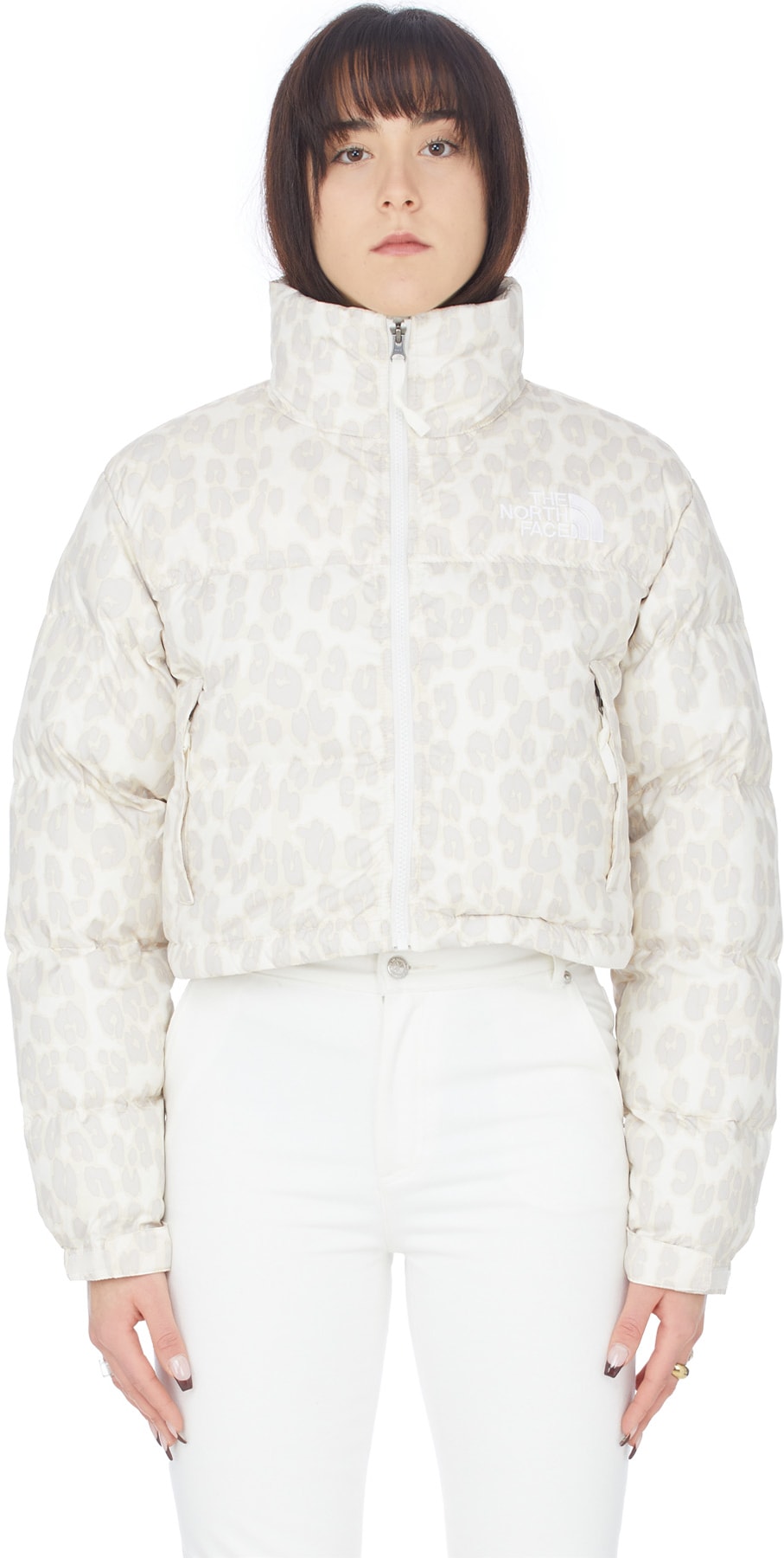 printed nuptse short jacket