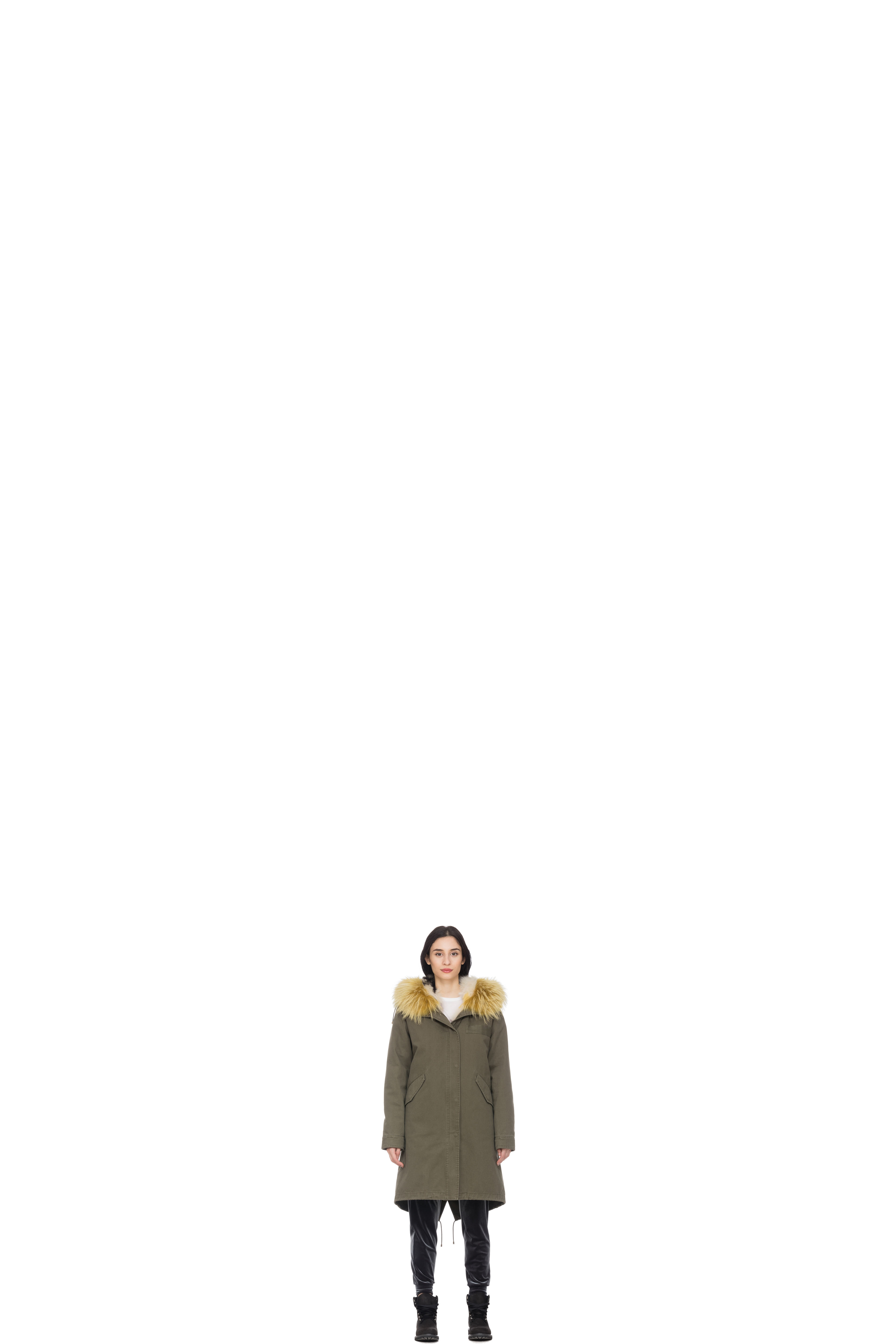 Green Sable Star Lined Parka