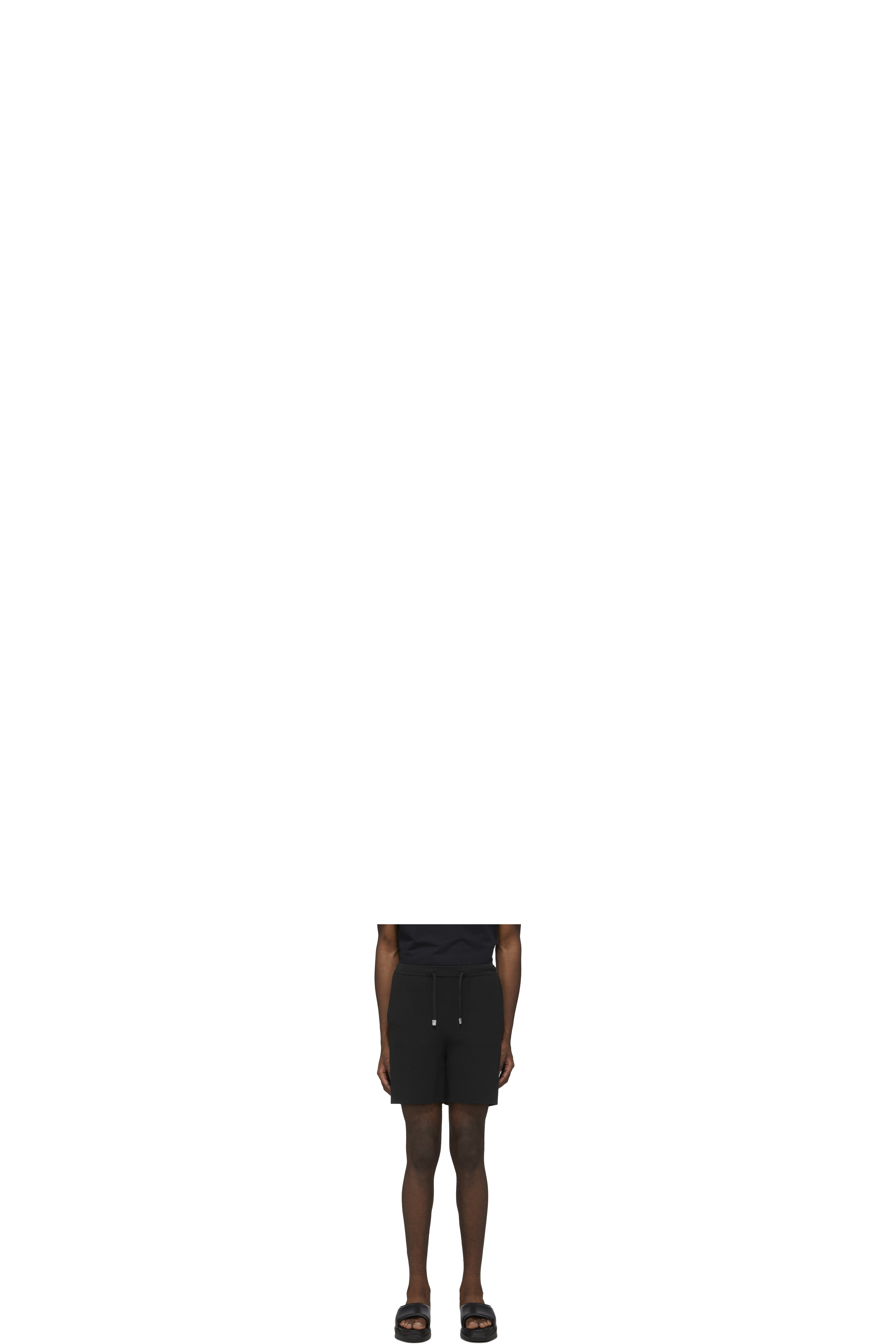 Black Knit Shorts