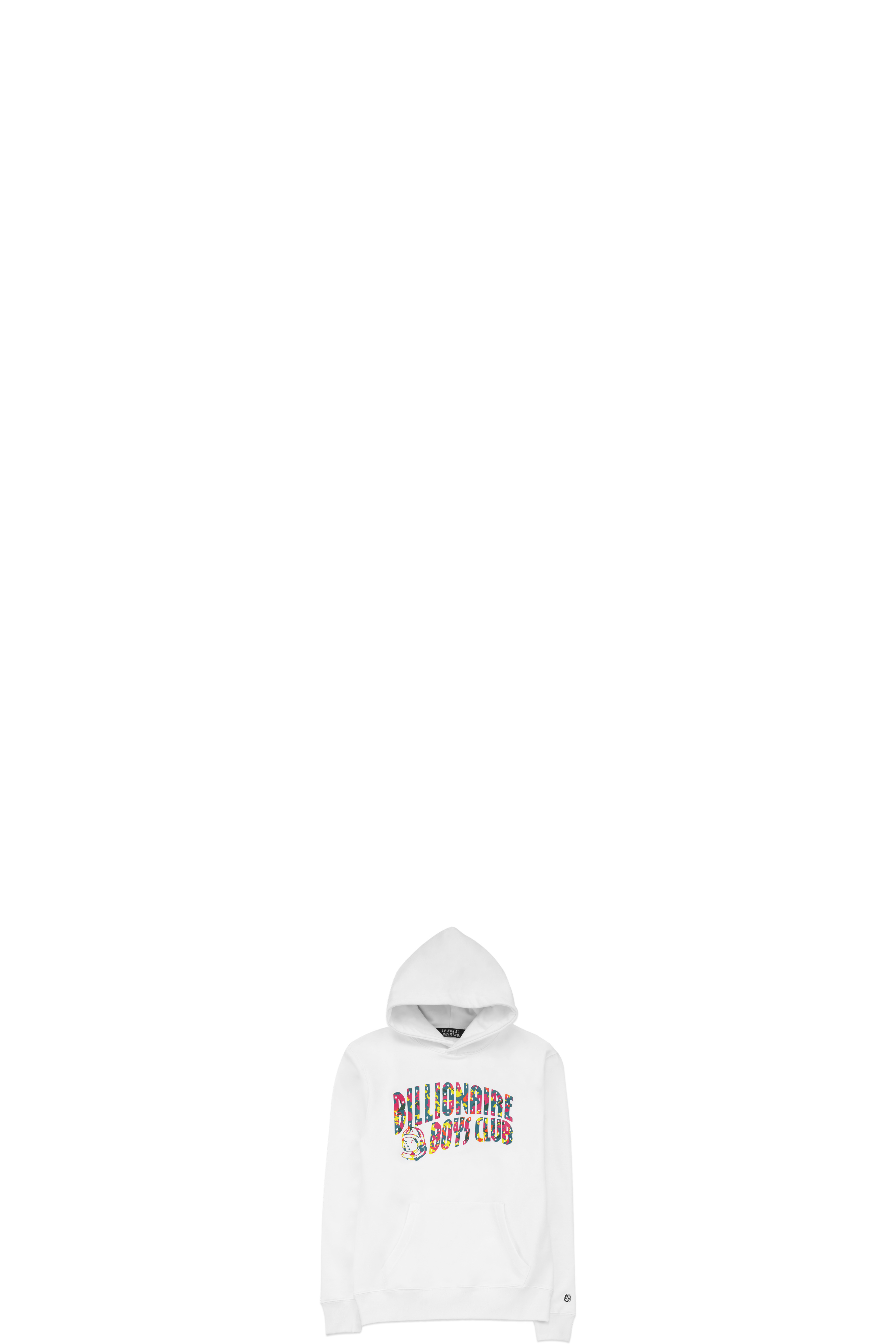 White Confetti Fill Arch Logo Hoodie