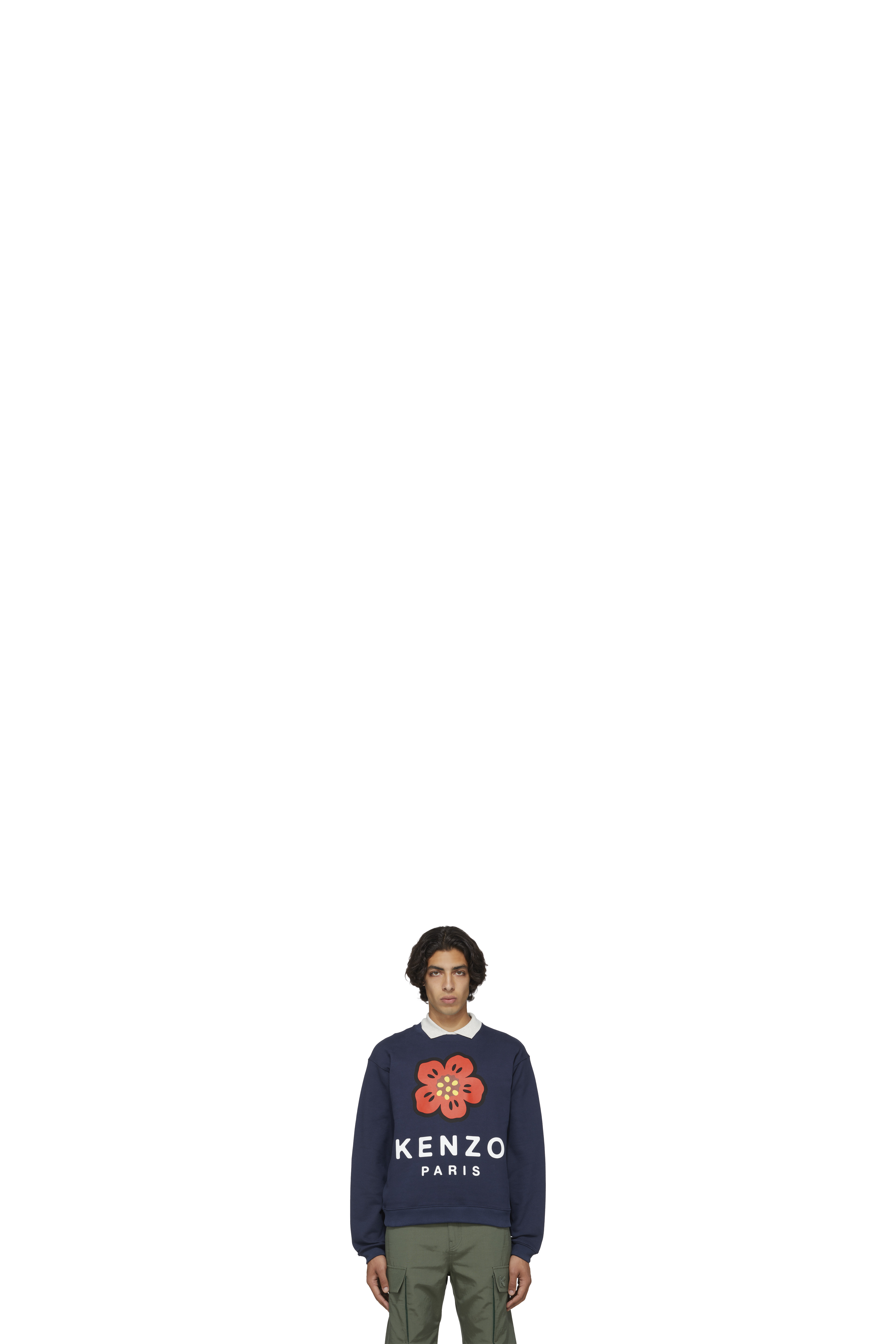 Blue 'Boke Flower' Crew Sweater