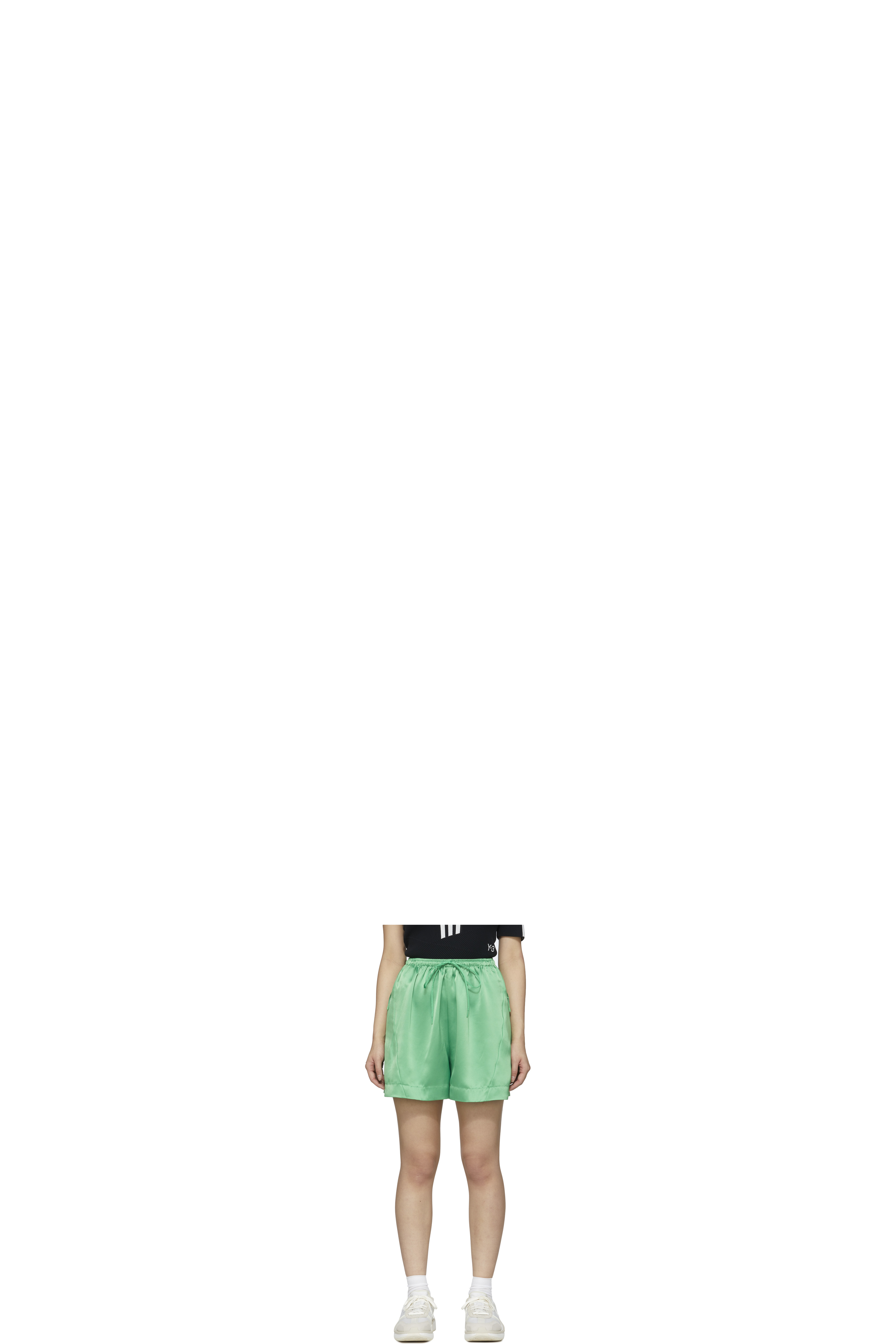 Green Classic Tech Silk Shorts