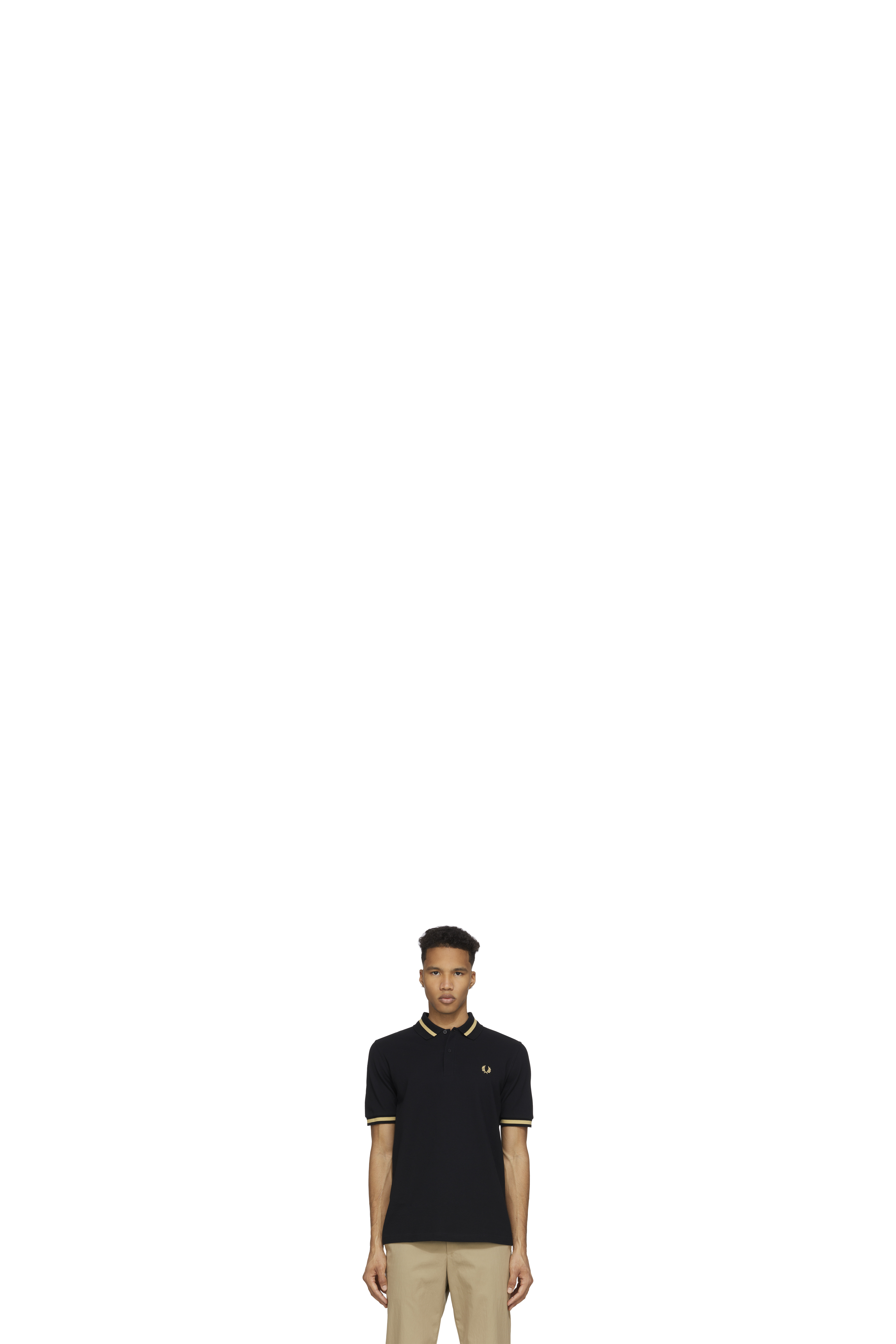 Black M2 Single Tipped Polo Shirt
