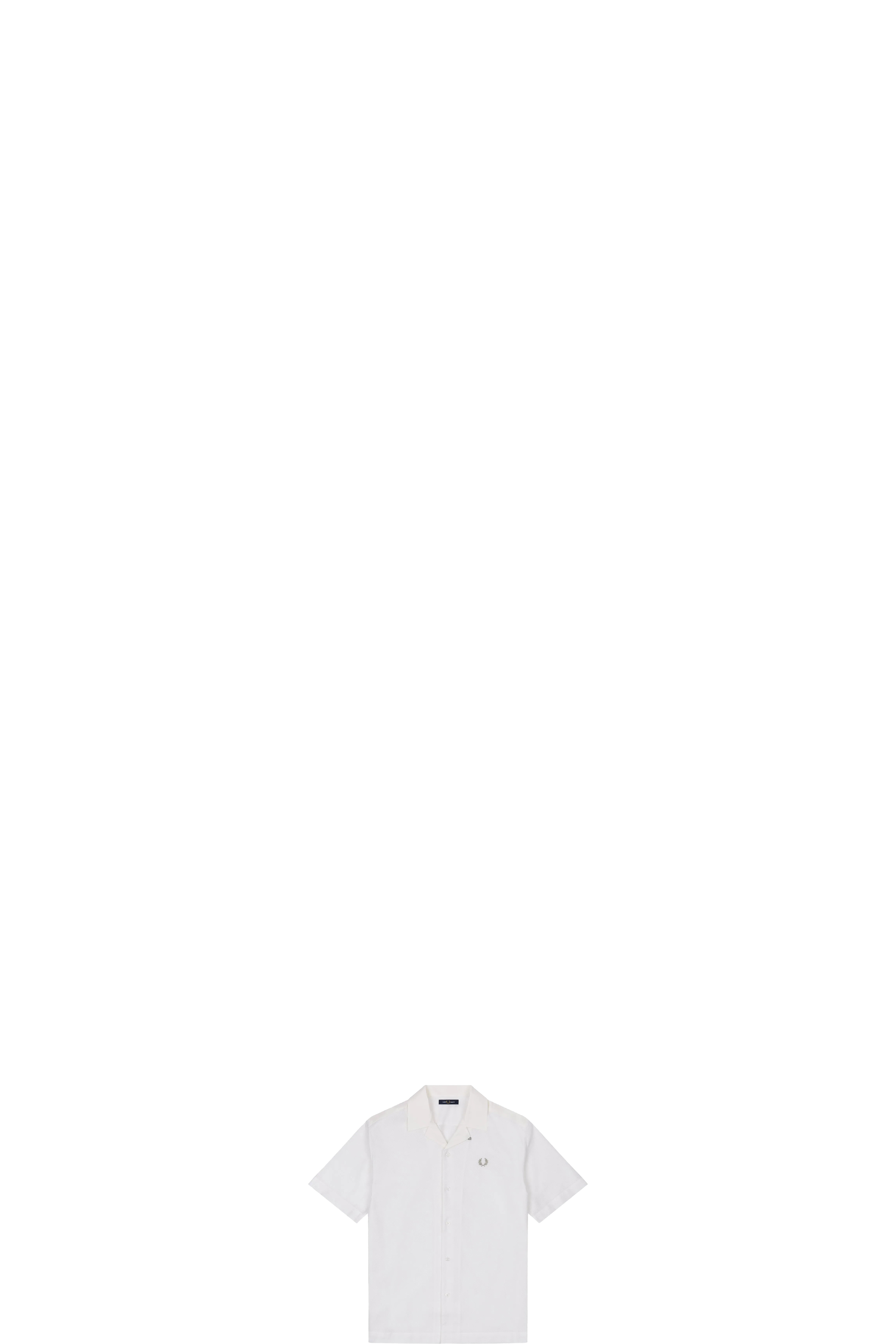White Mesh Reverse Collar Shirt