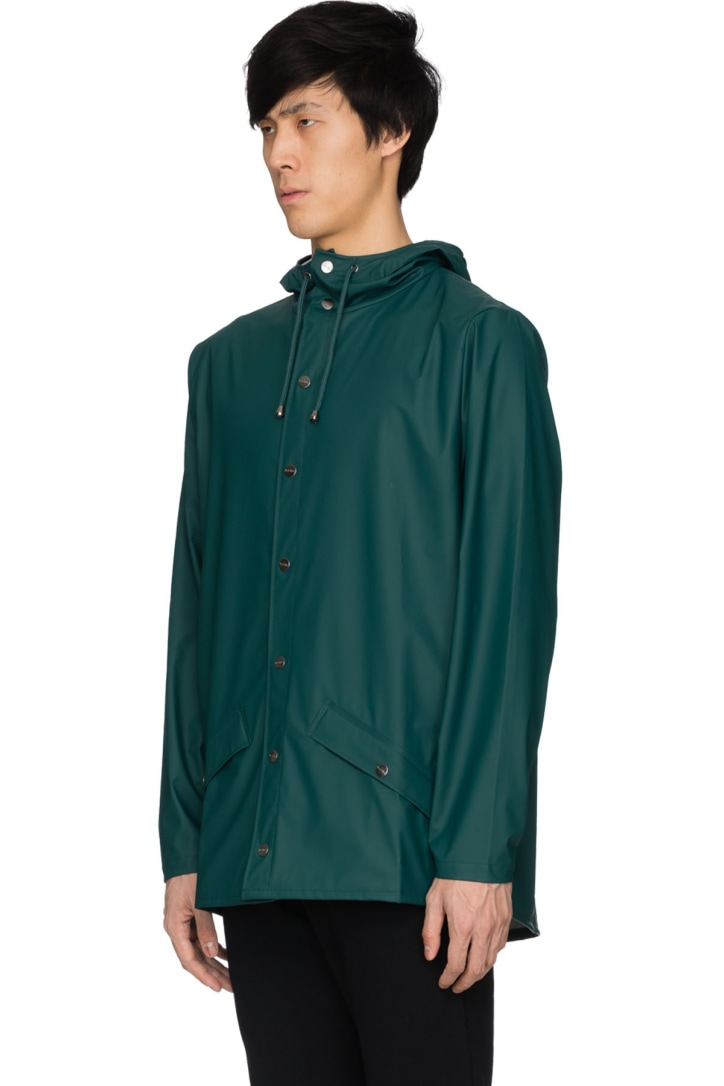 rains long jacket dark teal