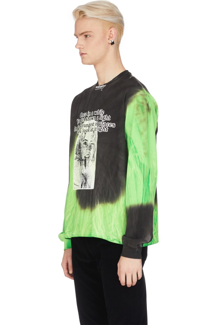 MISBHV: Once Tie Dye Long Sleeve T-Shirt - Green/Black ...