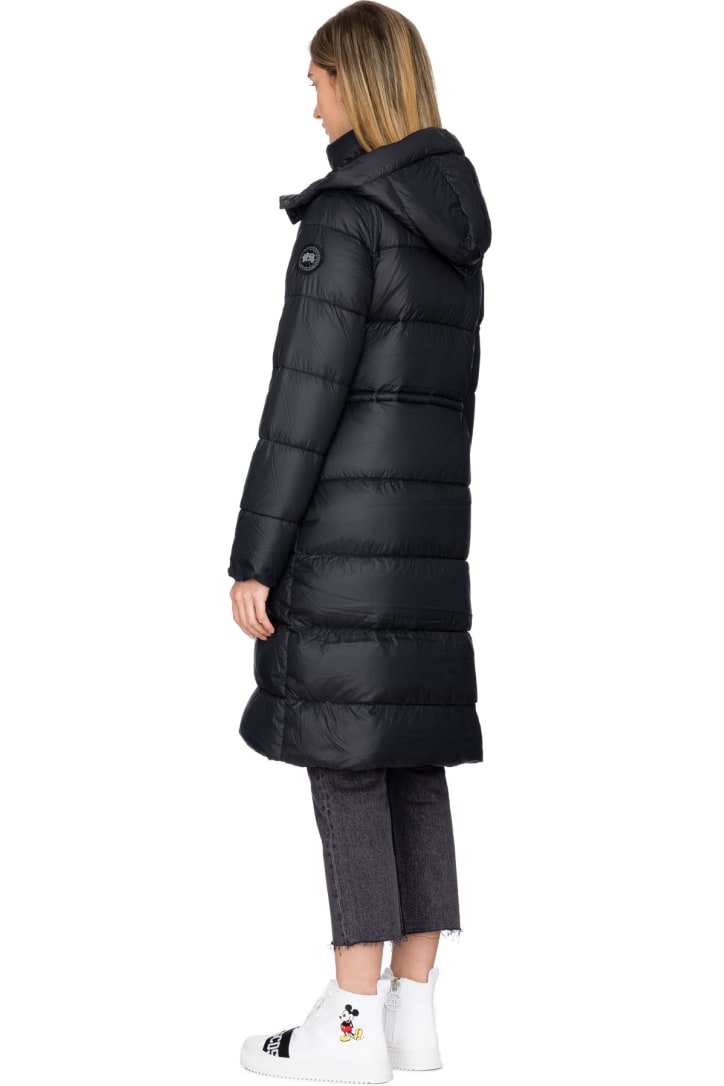 canada goose black label arosa quilted hooded parka