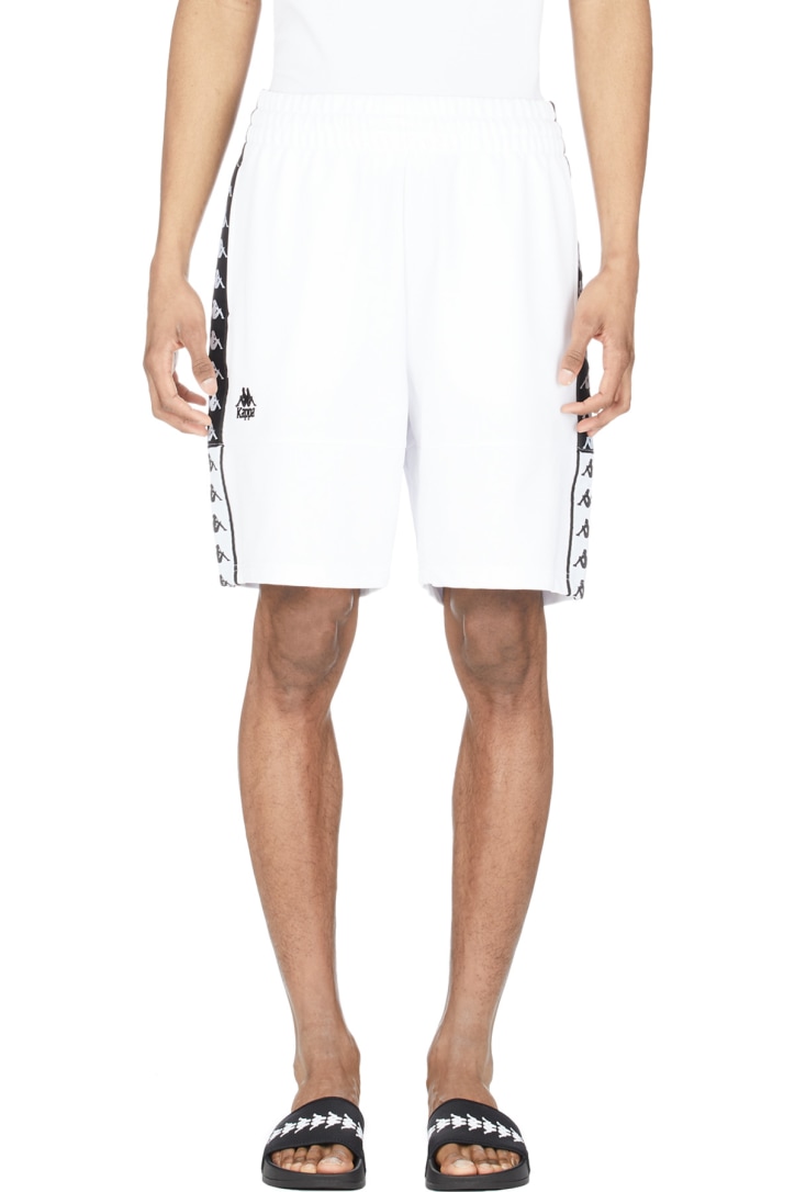 Kappa: Authentic Biplus Bermuda Shorts - White/Black | influenceu
