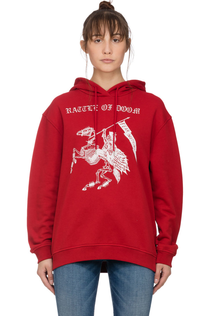 alexander mcqueen red hoodie