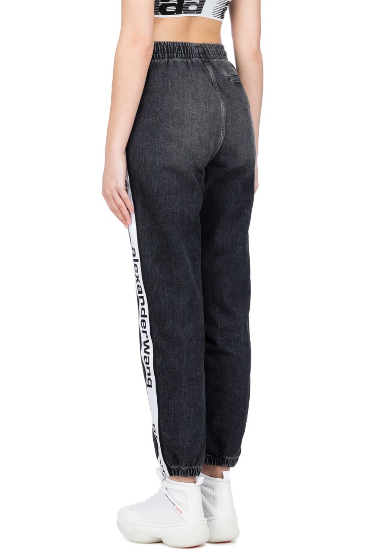 alexander wang logo tape jogger