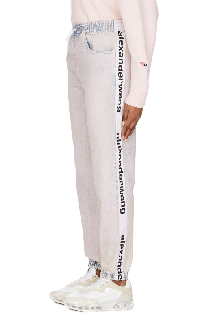 alexander wang logo tape jogger