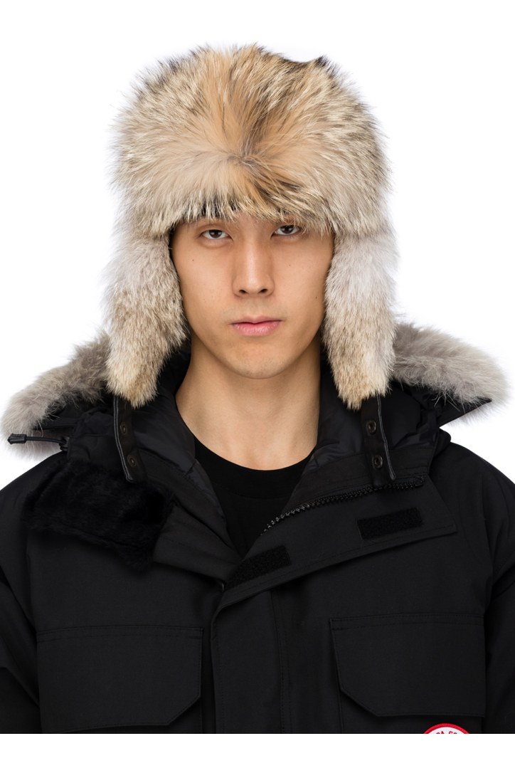 canada goose aviator hat black label
