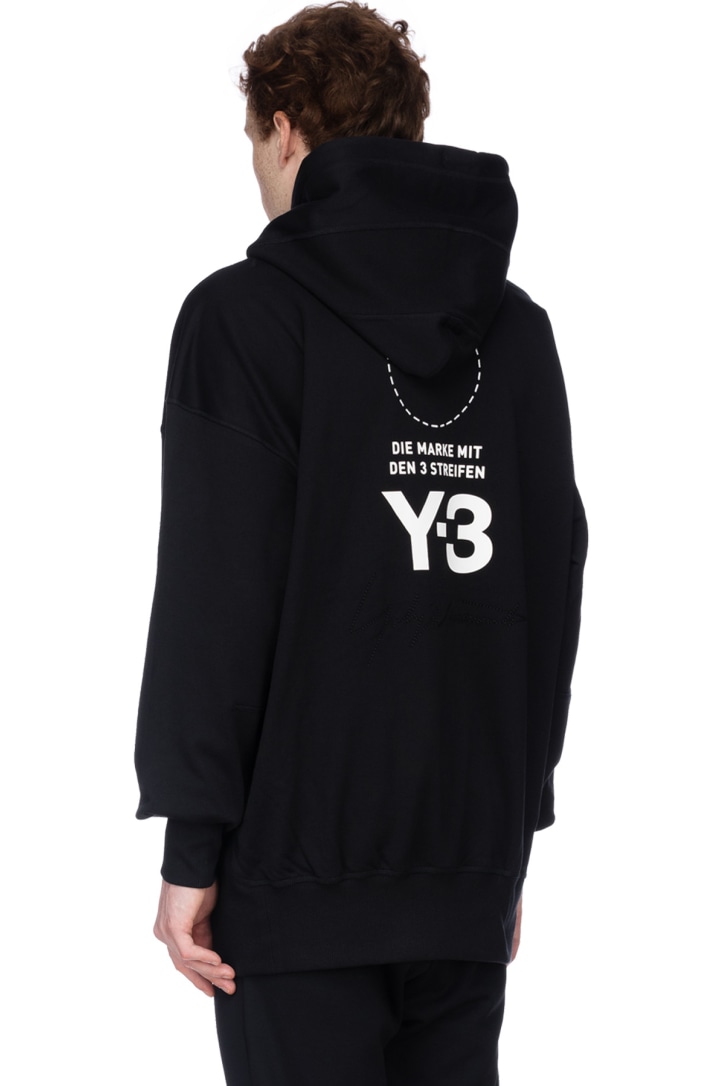 y3 stacked logo hoodie