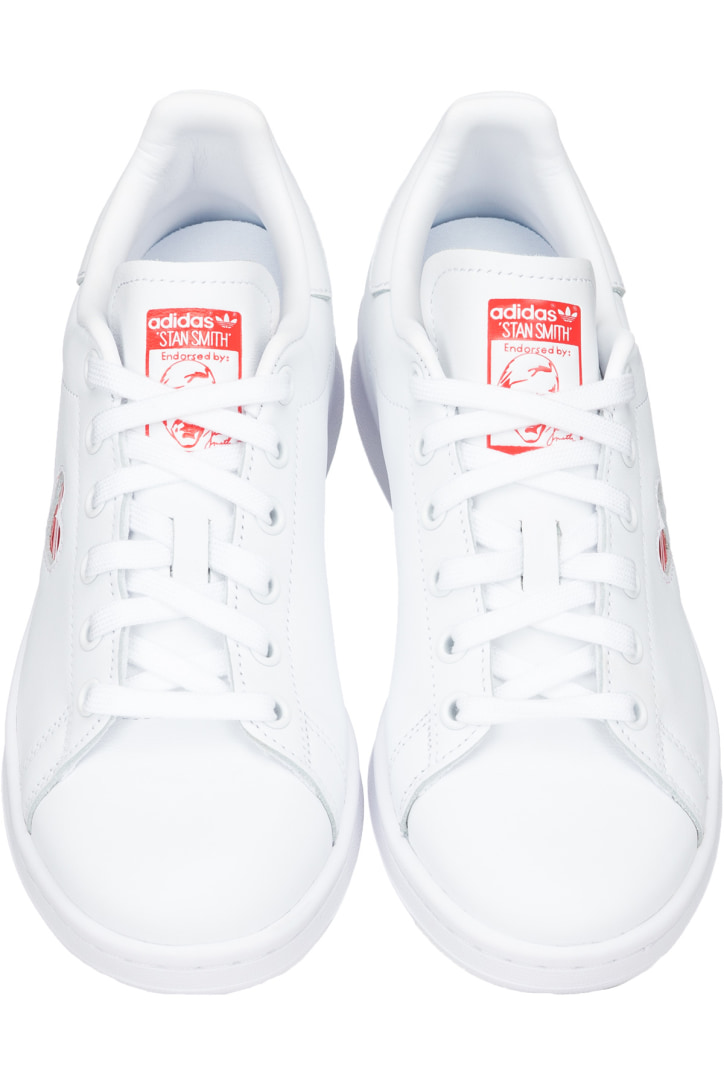 stan smith white active red
