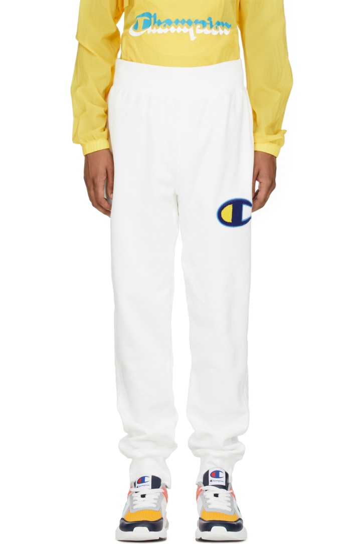 champion reverse weave chenille big c jogger