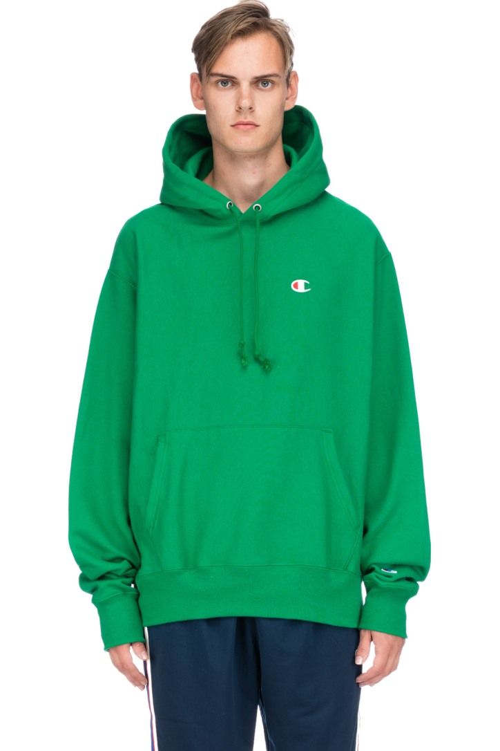 green champion reverse weave hoodie