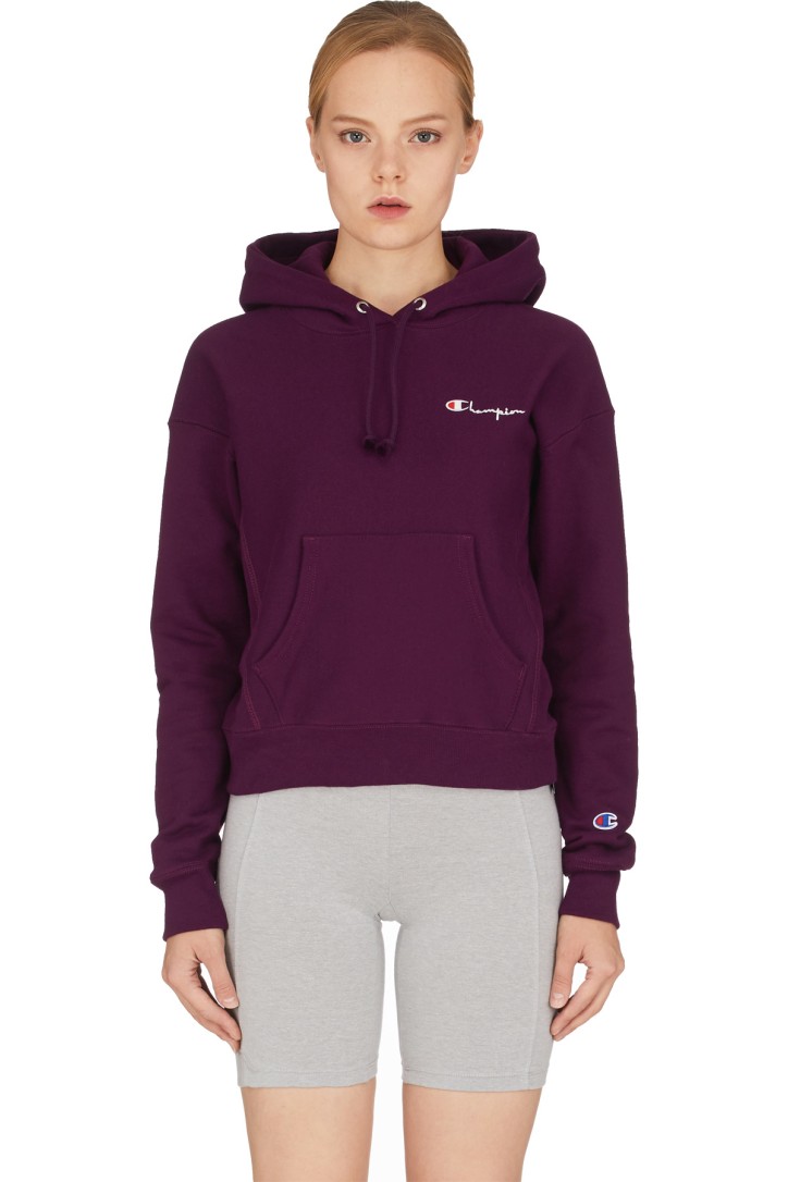 purple reverse weave champion hoodie