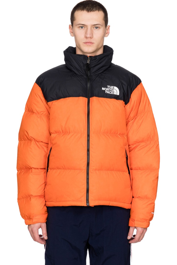 1996 retro nuptse jacket orange