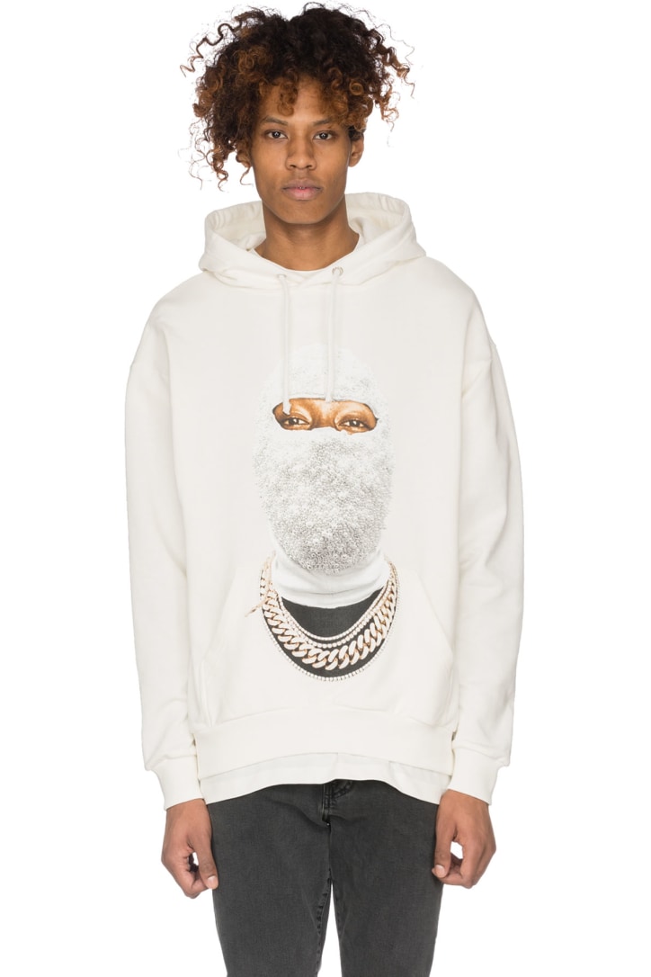 off white face hoodie