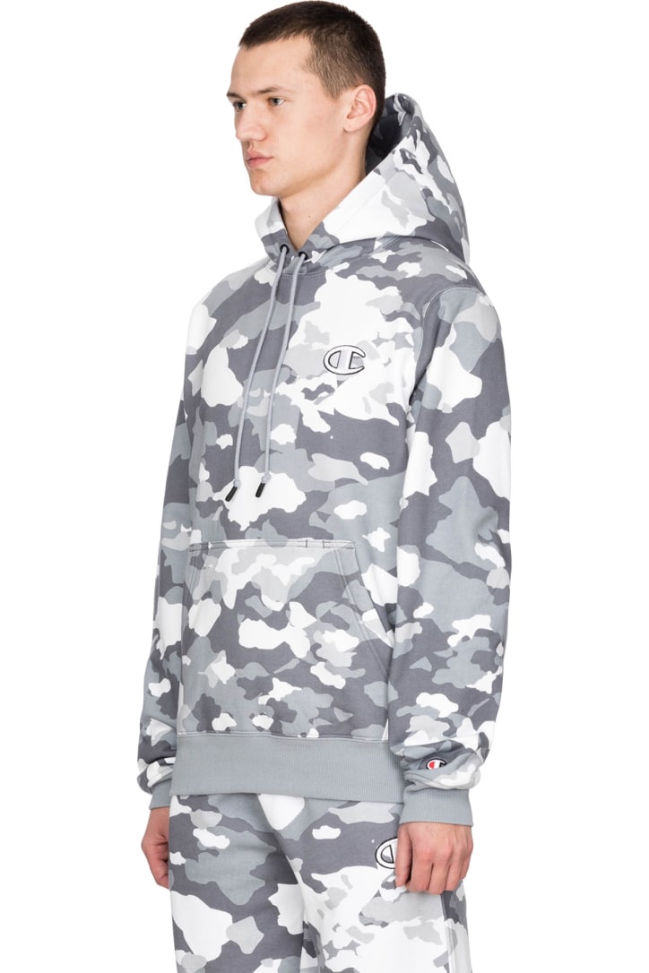champion camo super pullover hoodie