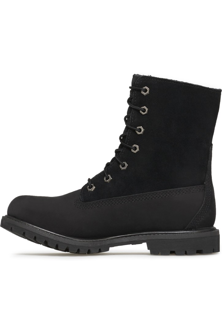timberland teddy fleece boots black