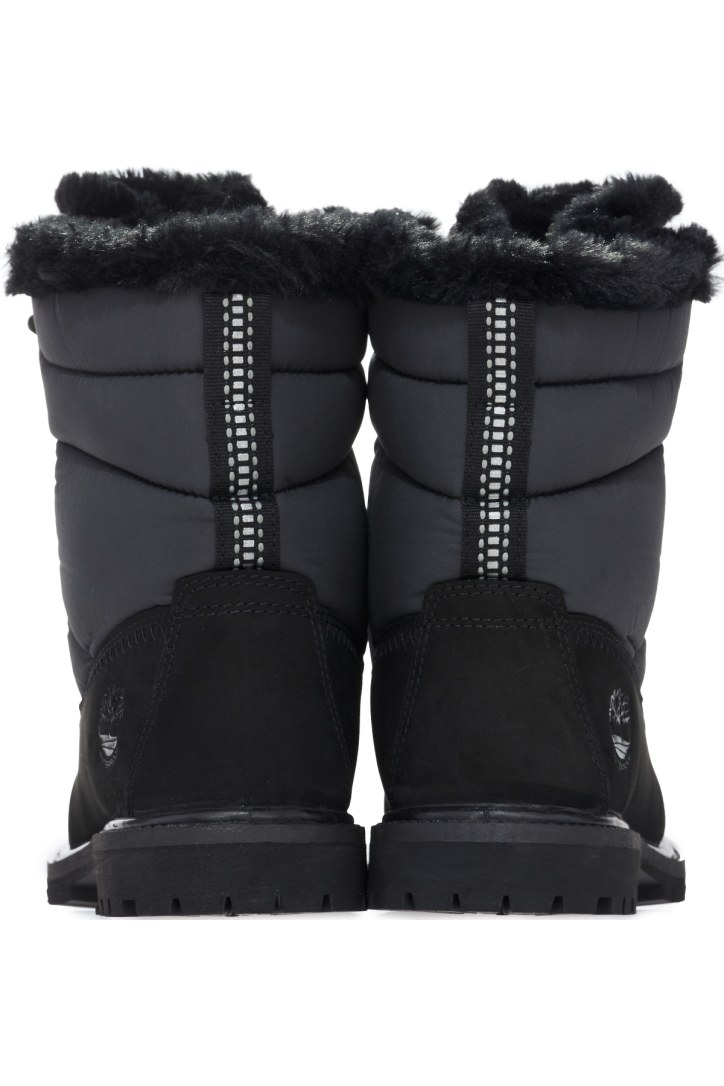 timberland black puffer boots
