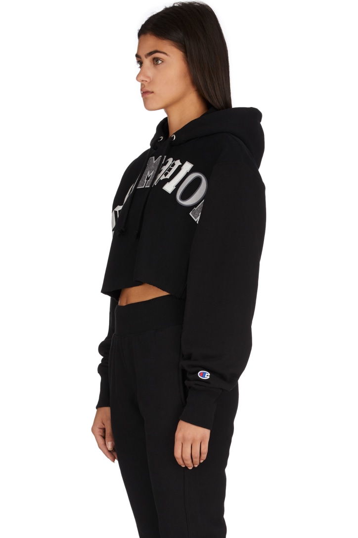 champion old english hoodie black