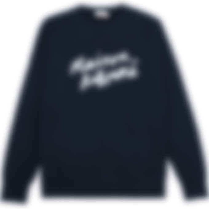 Maison Kitsuné - Handwriting Clean Pullover Sweaters - Navy