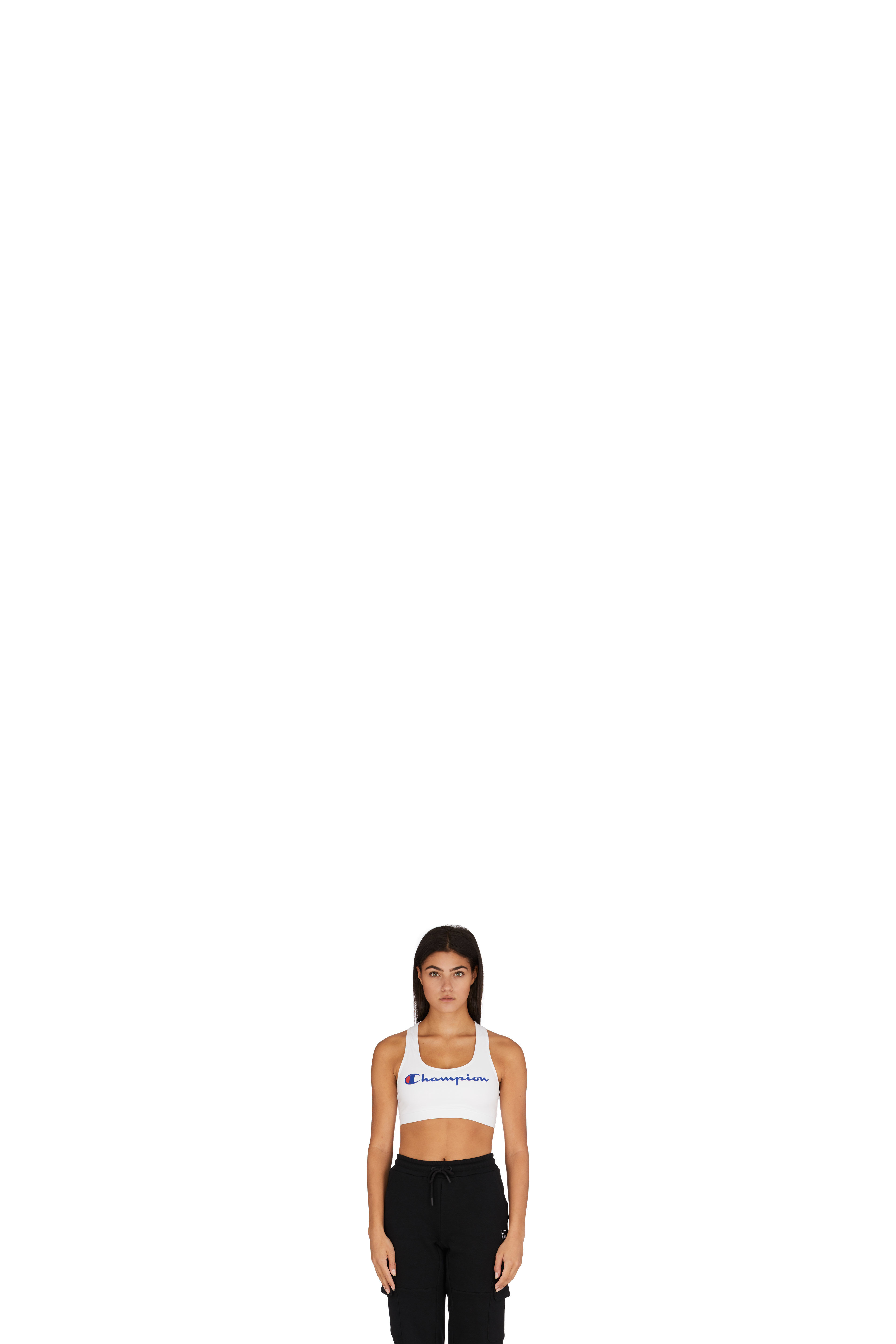 White Reissue Script Jersey Bra