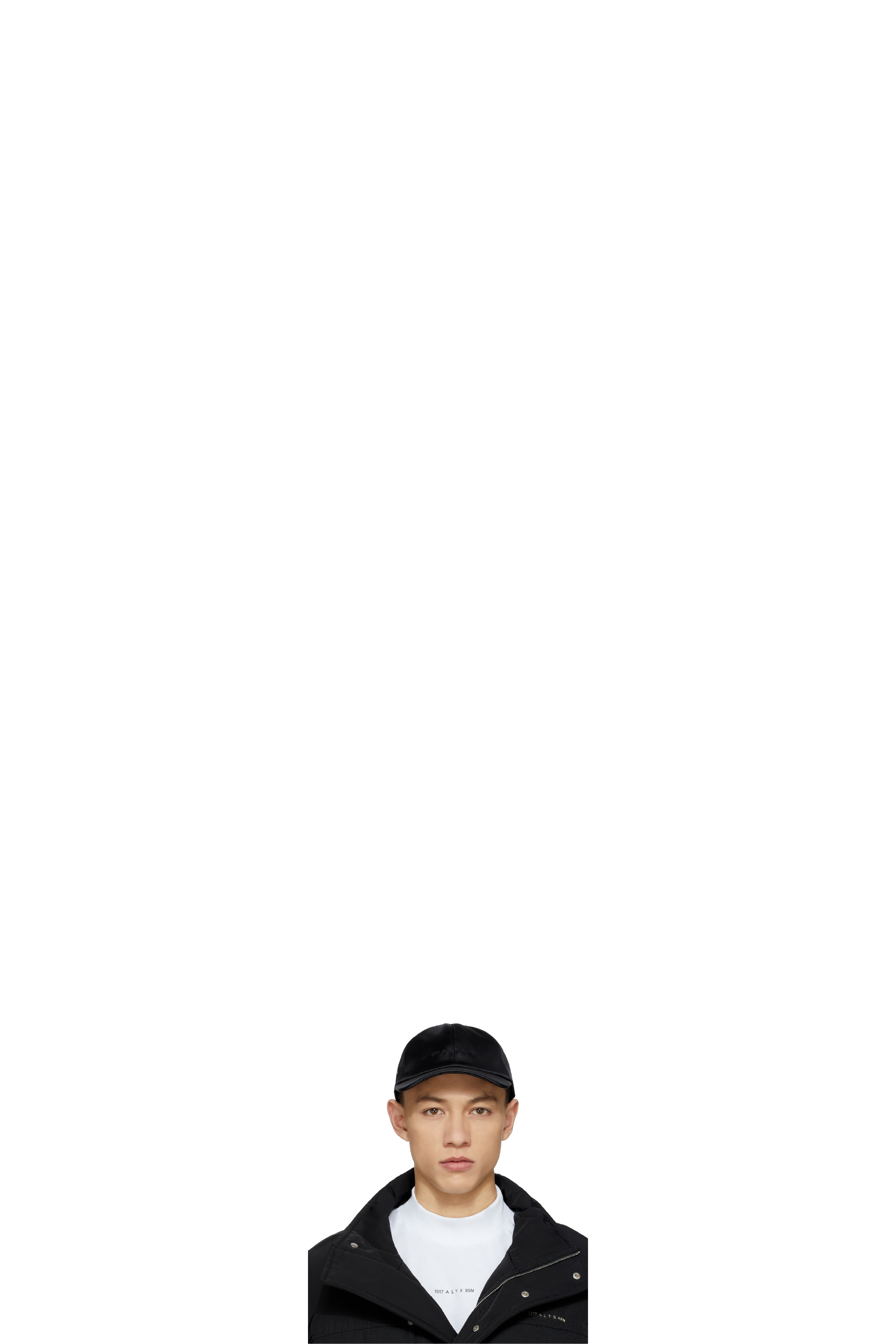 Casquette Logo en Satin Noir
