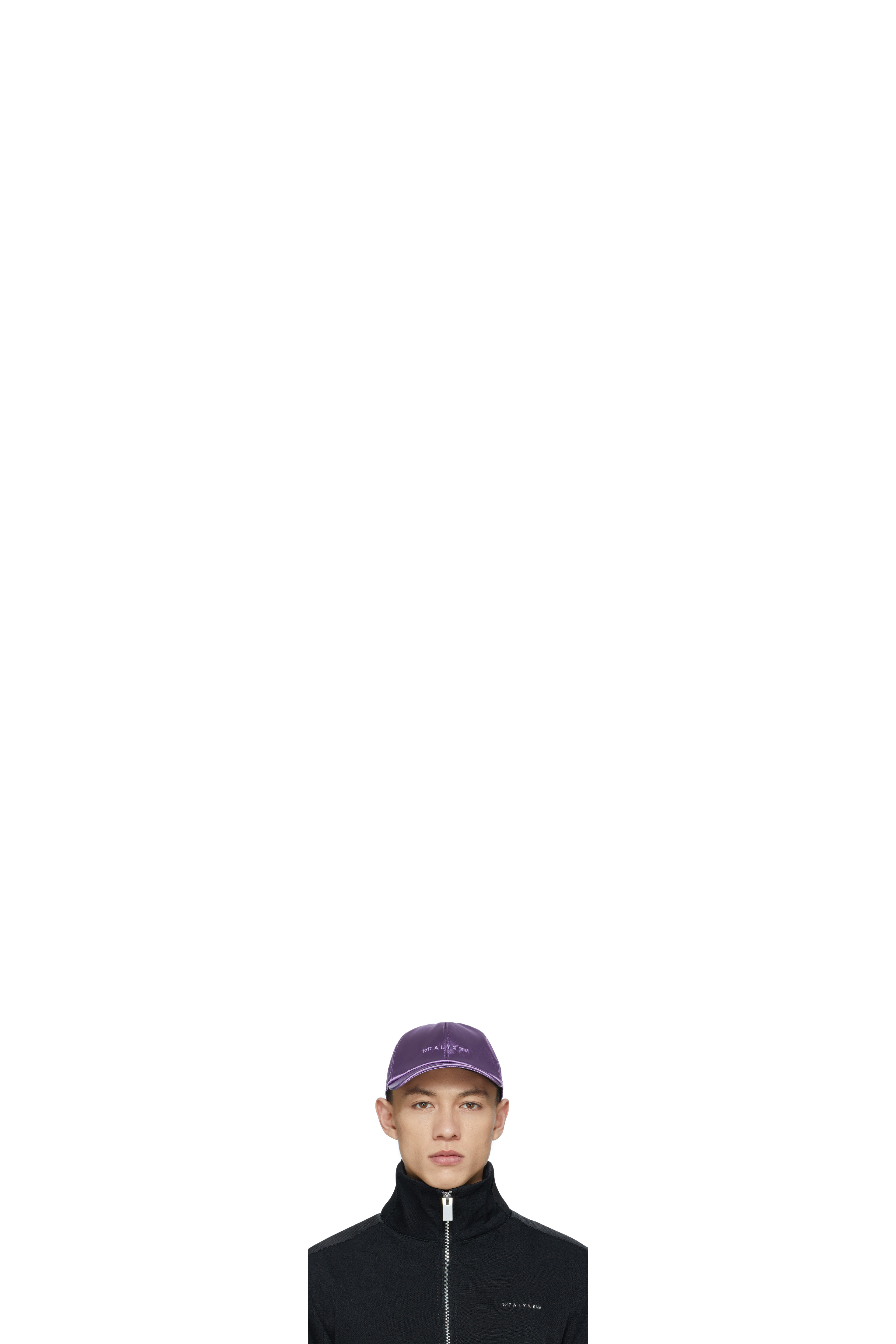Casquette Logo en Satin Mauve