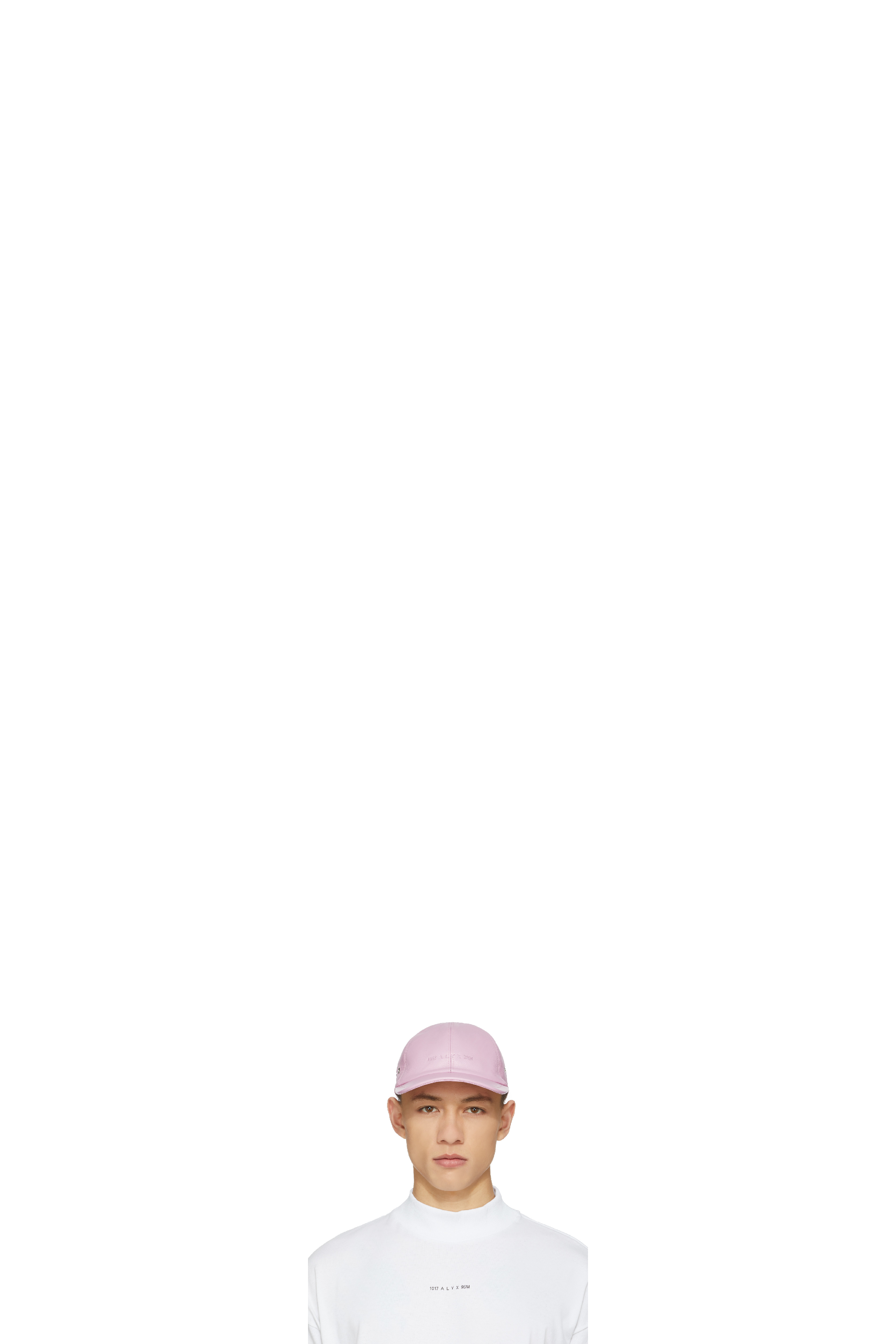 Casquette Logo en Cuir Rose