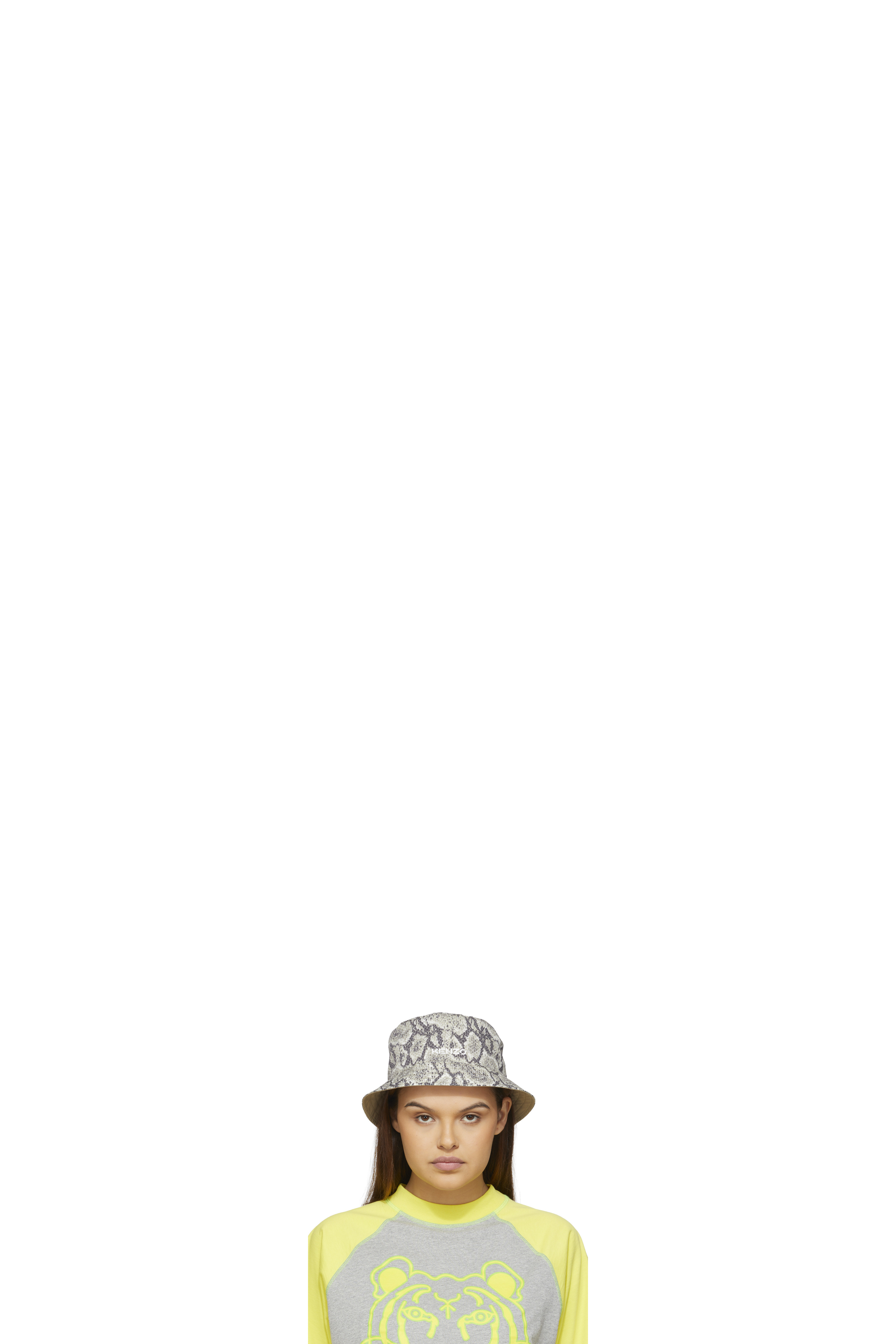 Multicolor 'Python' Reversible Bucket Hat