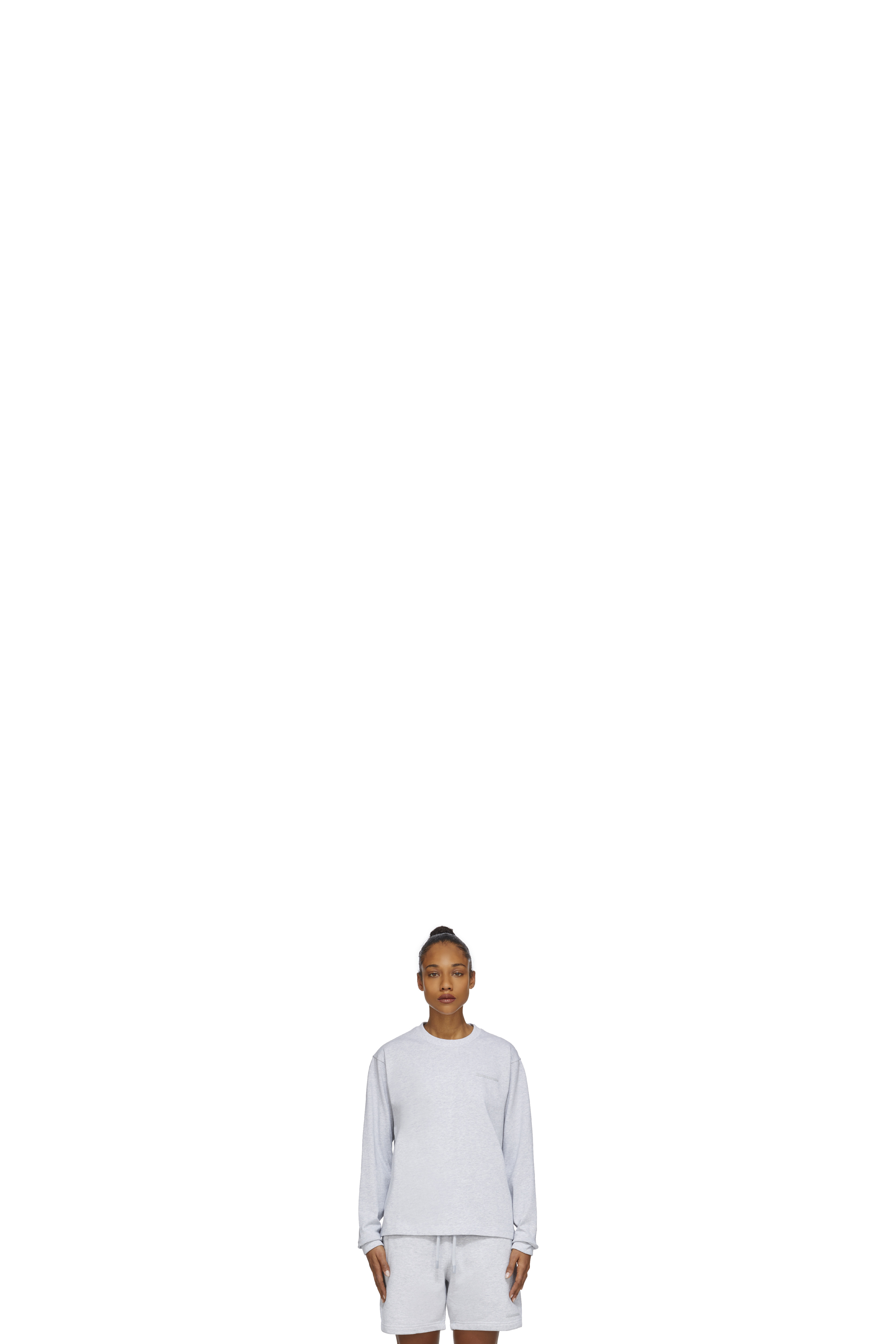 Grey Pharrell Williams Basics Long Sleeve T-Shirt