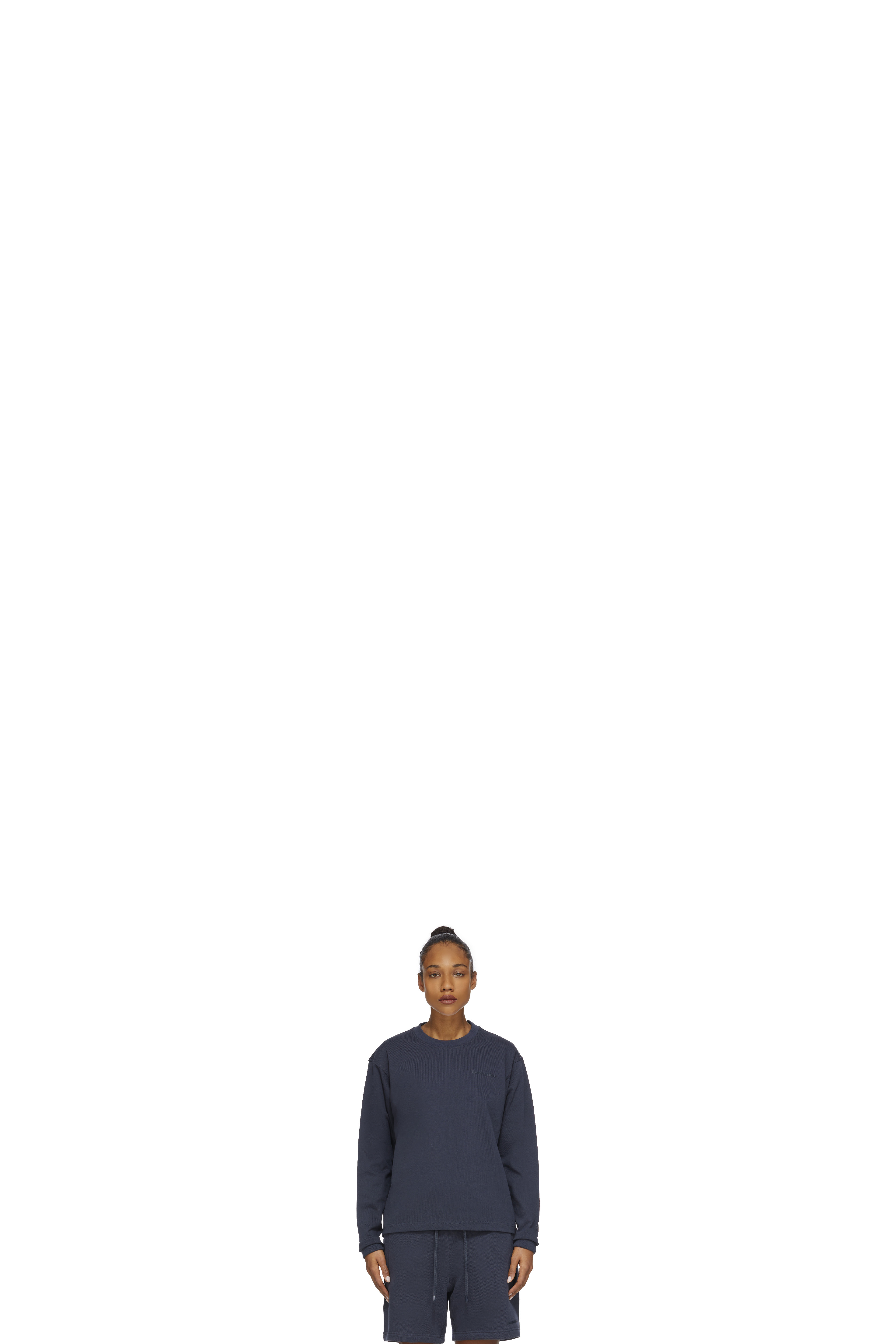 Grey Pharrell Williams Basics Long Sleeve T-Shirt