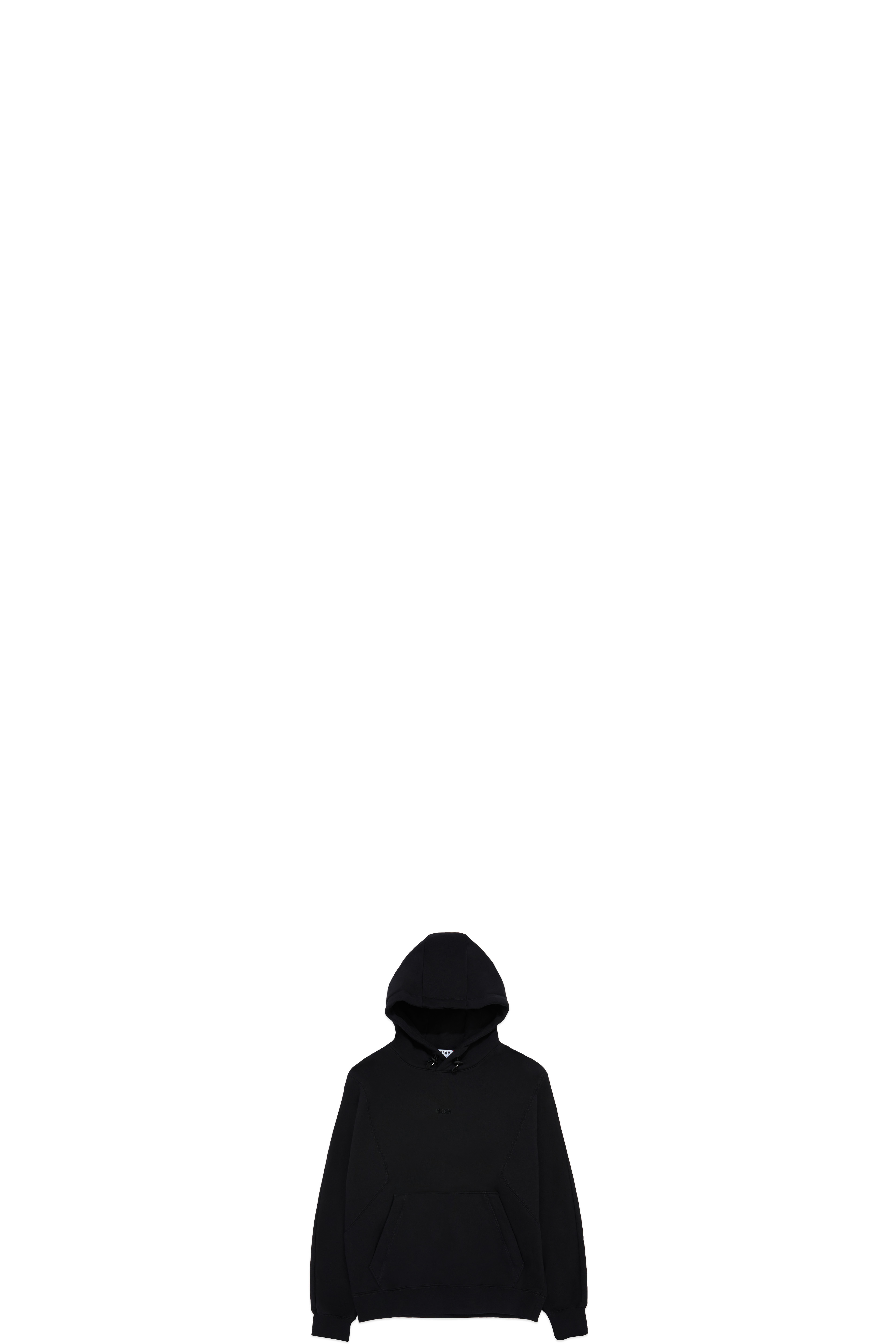 Black Micro Logo Hoodie