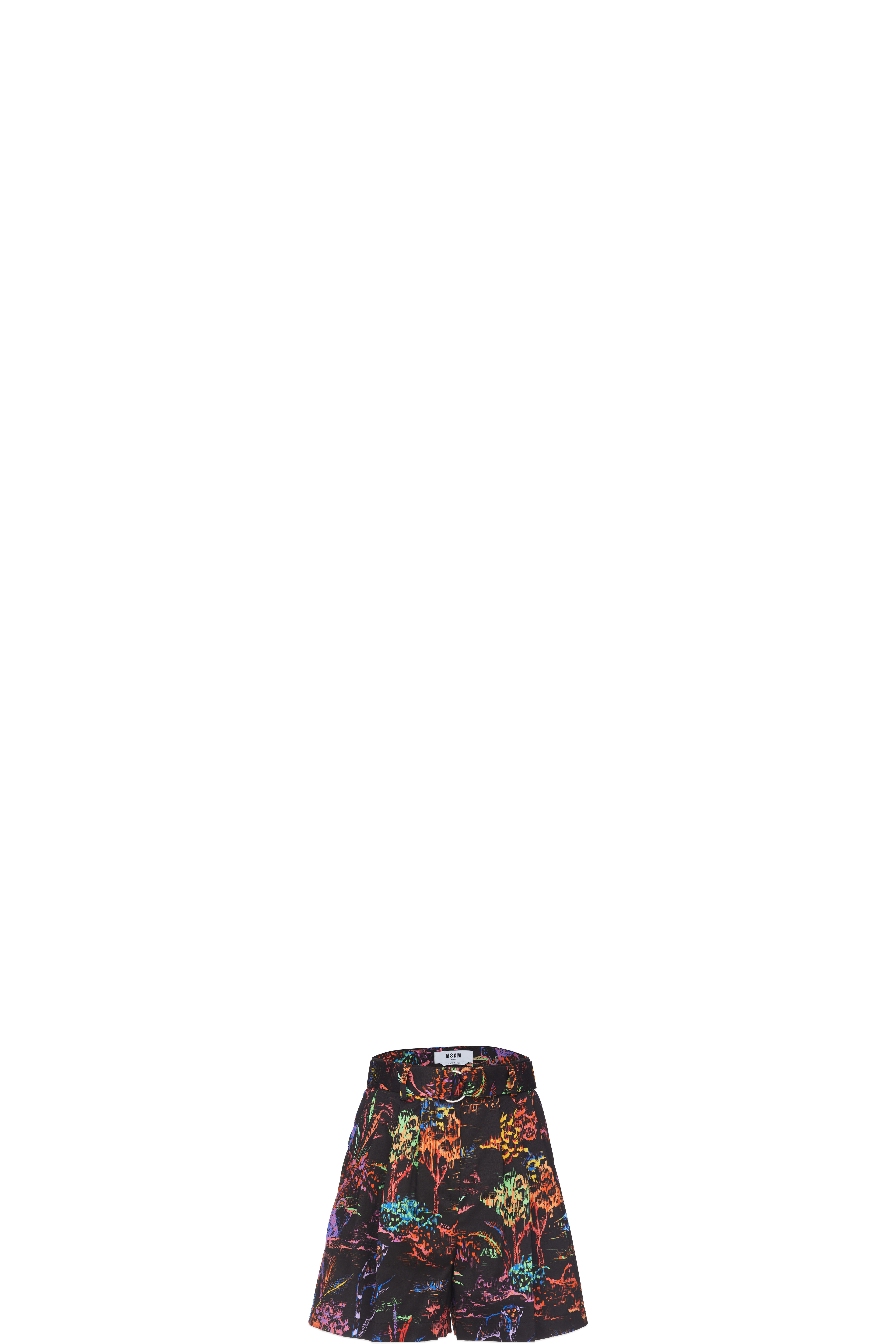 Multicolor Jungle Print Shorts